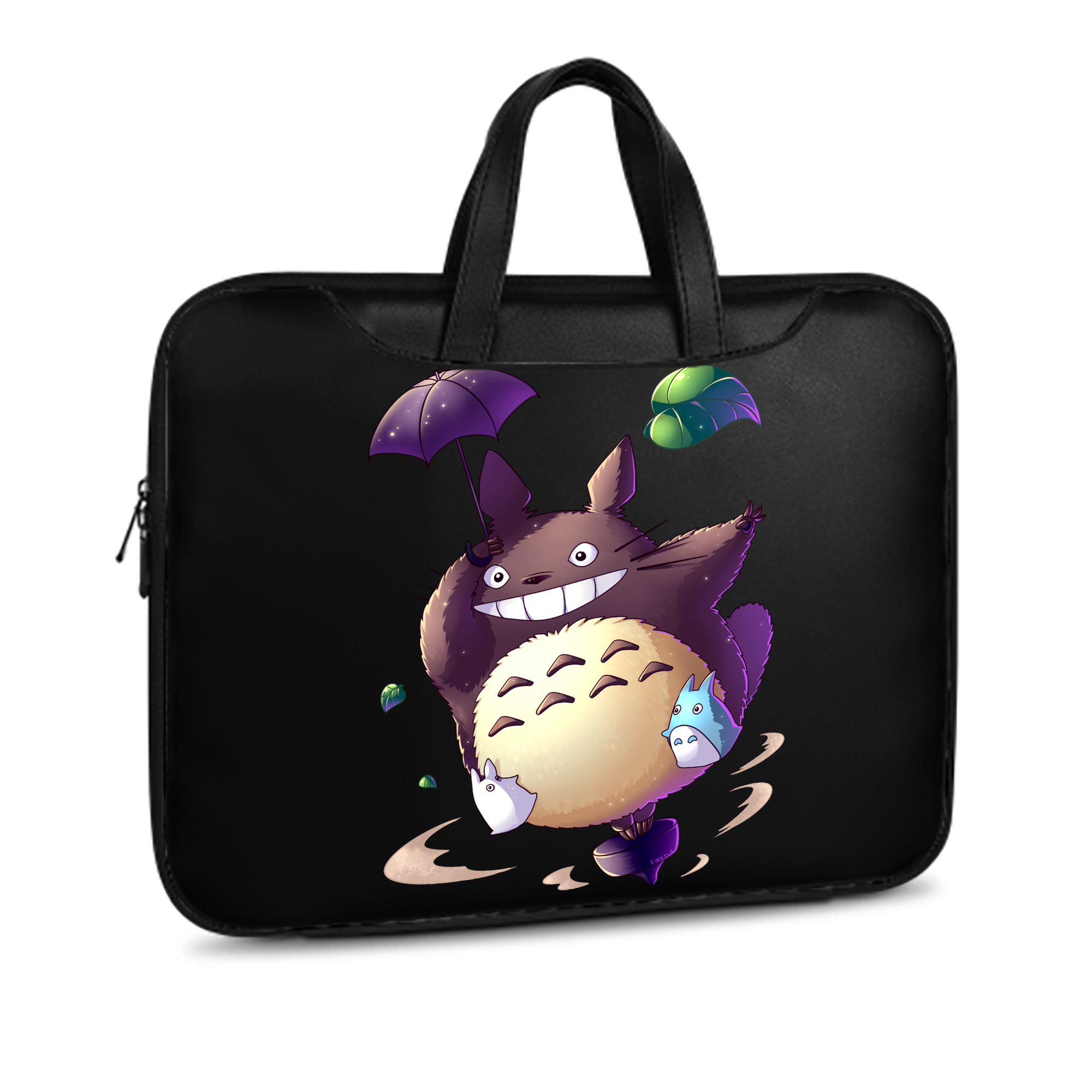（画像用） となりのトトロ 草壁メイ 草壁サツキ My Neighbor Totoro Satsuki Kusakabe Mei Kusakabe レザーラップトップバッグ　ノートパソコンケース