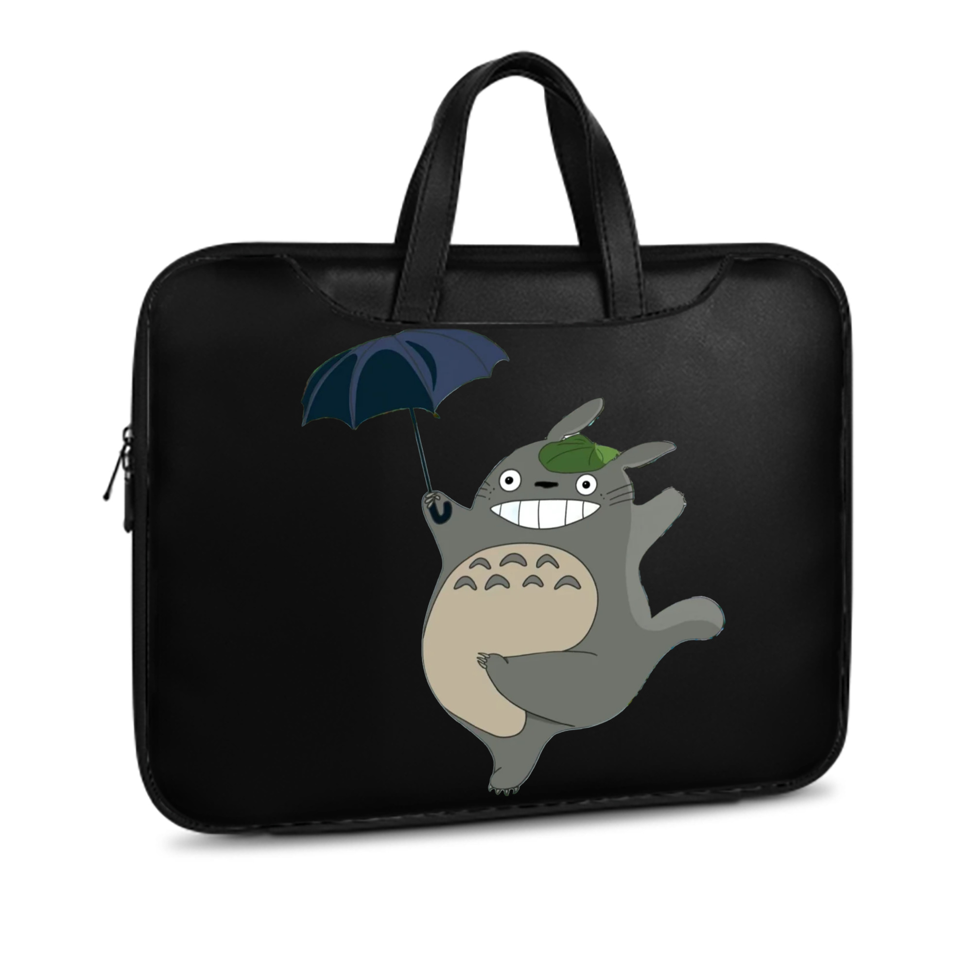 （画像用） となりのトトロ 草壁メイ 草壁サツキ My Neighbor Totoro Satsuki Kusakabe Mei Kusakabe レザーラップトップバッグ　ノートパソコンケース