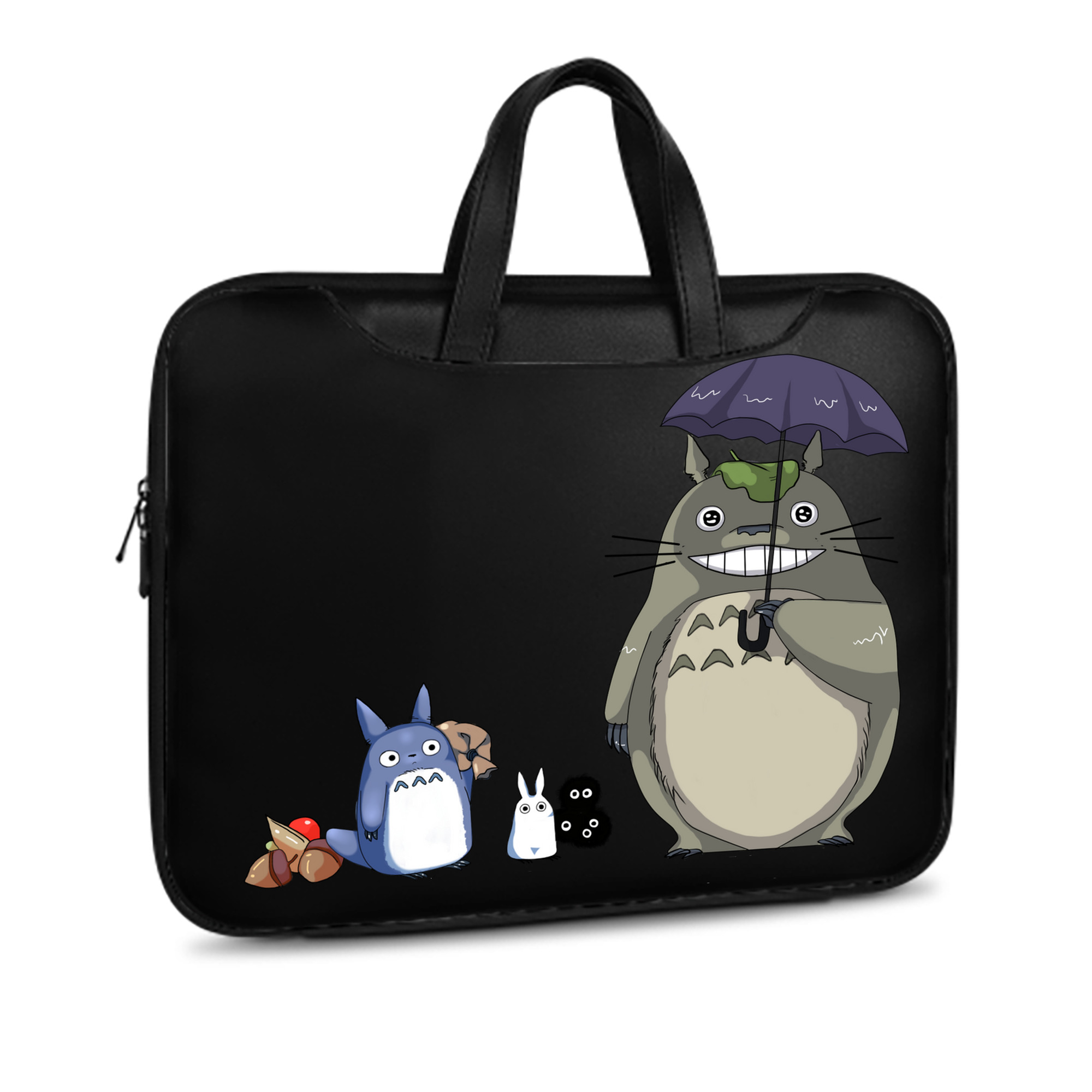 （画像用） となりのトトロ 草壁メイ 草壁サツキ My Neighbor Totoro Satsuki Kusakabe Mei Kusakabe レザーラップトップバッグ　ノートパソコンケース