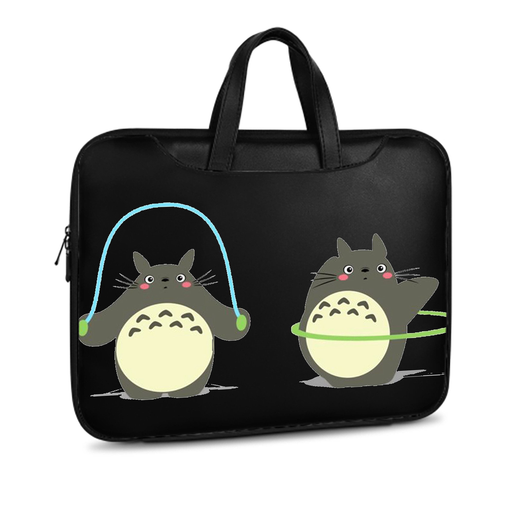（画像用） となりのトトロ 草壁メイ 草壁サツキ My Neighbor Totoro Satsuki Kusakabe Mei Kusakabe レザーラップトップバッグ　ノートパソコンケース