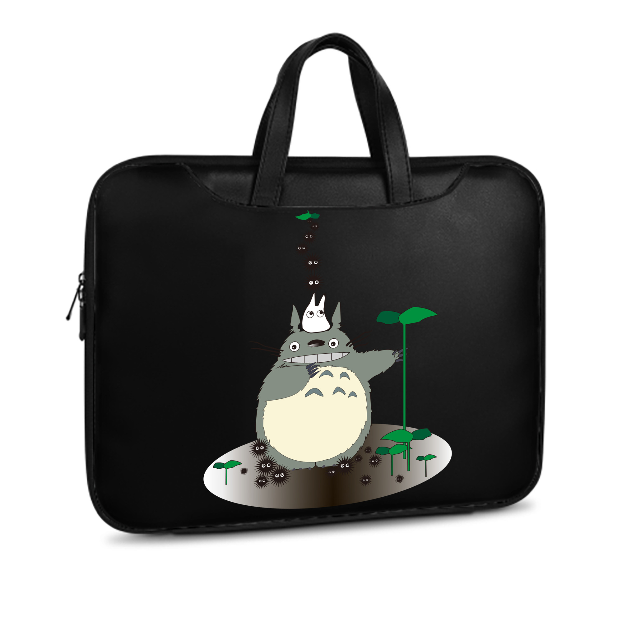 （画像用） となりのトトロ 草壁メイ 草壁サツキ My Neighbor Totoro Satsuki Kusakabe Mei Kusakabe レザーラップトップバッグ　ノートパソコンケース