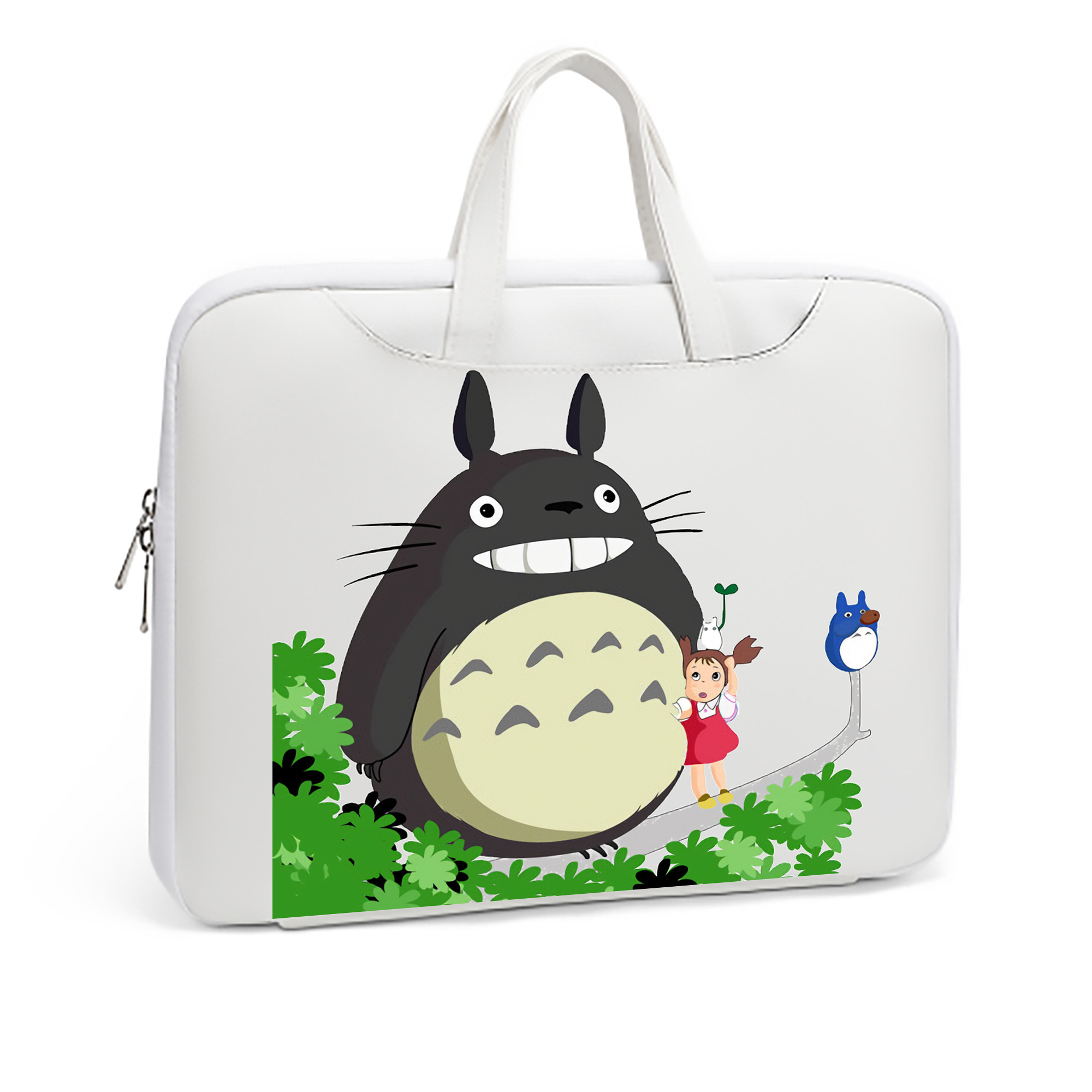 （画像用） となりのトトロ 草壁メイ 草壁サツキ My Neighbor Totoro Satsuki Kusakabe Mei Kusakabe レザーラップトップバッグ　ノートパソコンケース
