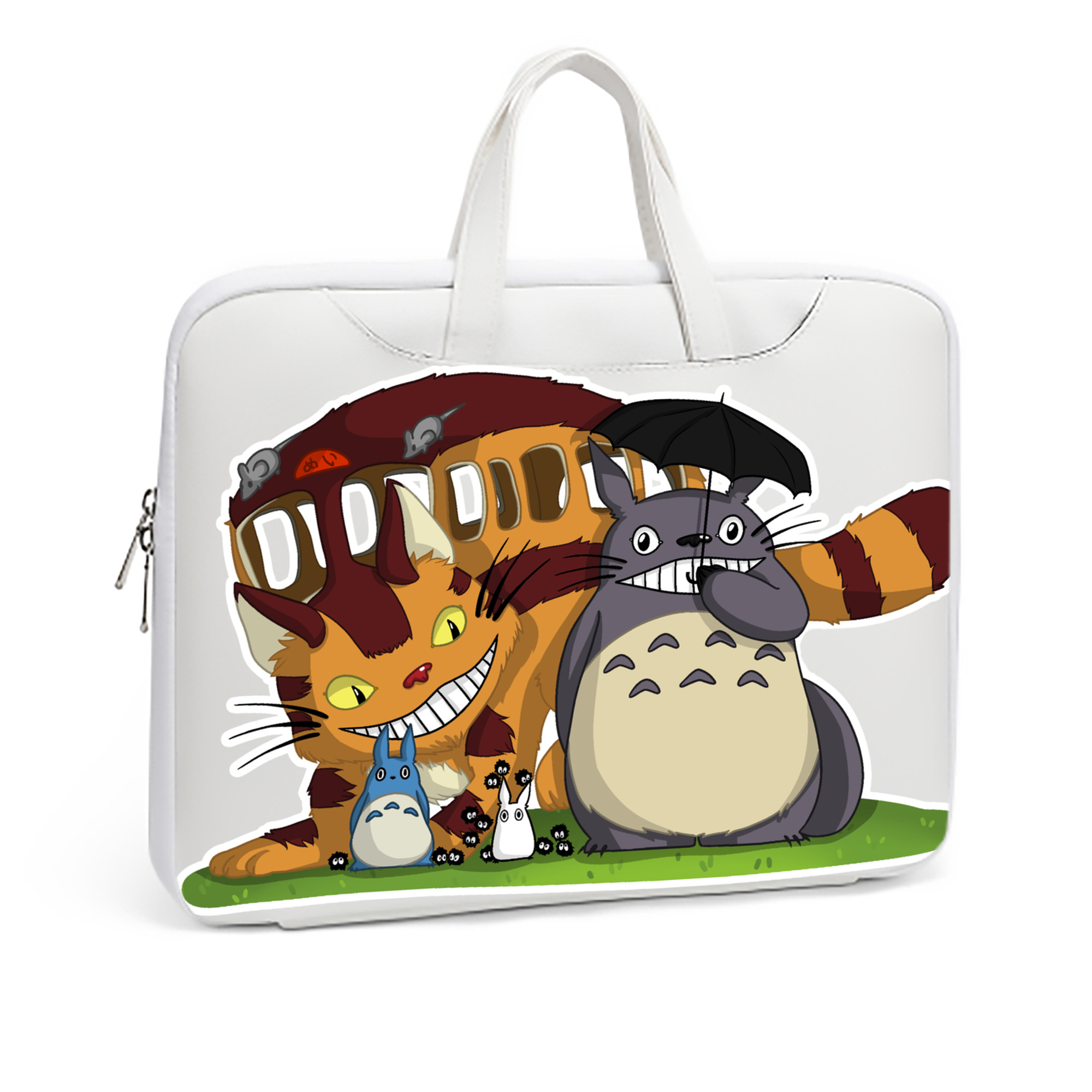 （画像用） となりのトトロ 草壁メイ 草壁サツキ My Neighbor Totoro Satsuki Kusakabe Mei Kusakabe レザーラップトップバッグ　ノートパソコンケース