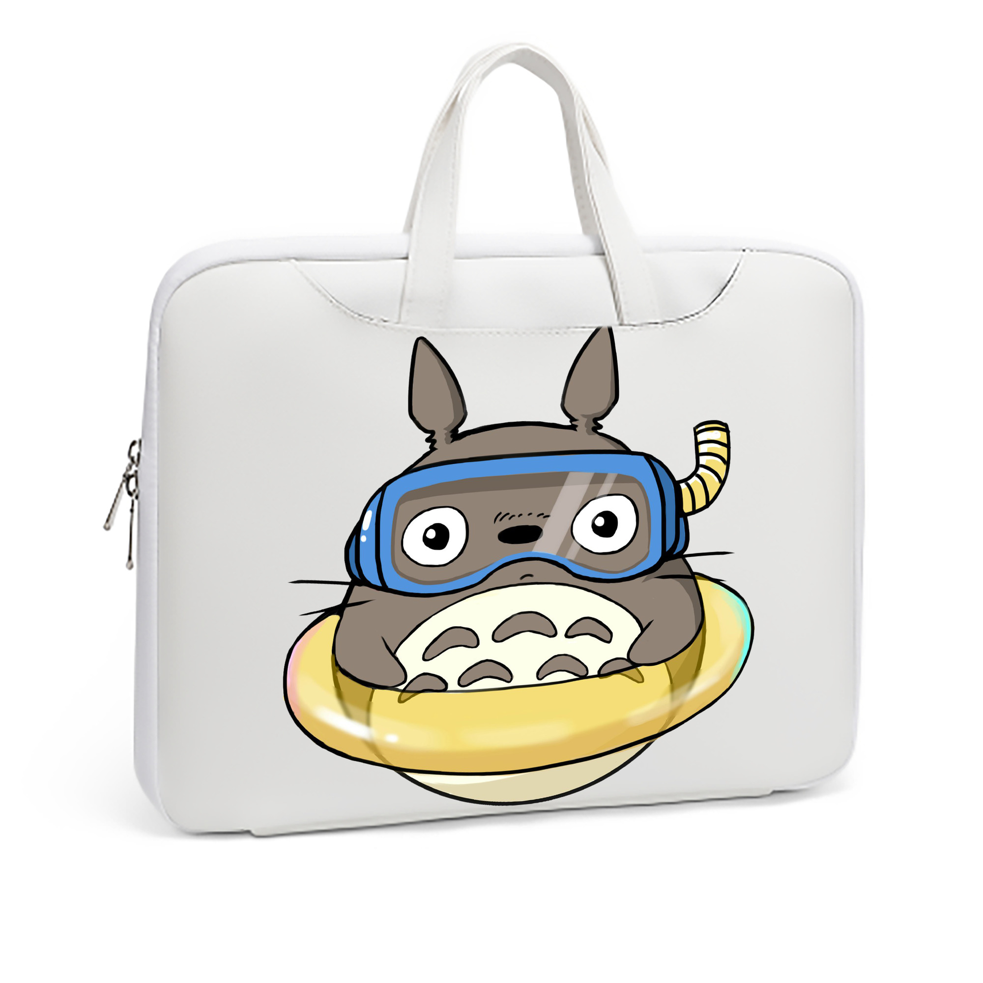 （画像用） となりのトトロ 草壁メイ 草壁サツキ My Neighbor Totoro Satsuki Kusakabe Mei Kusakabe レザーラップトップバッグ　ノートパソコンケース