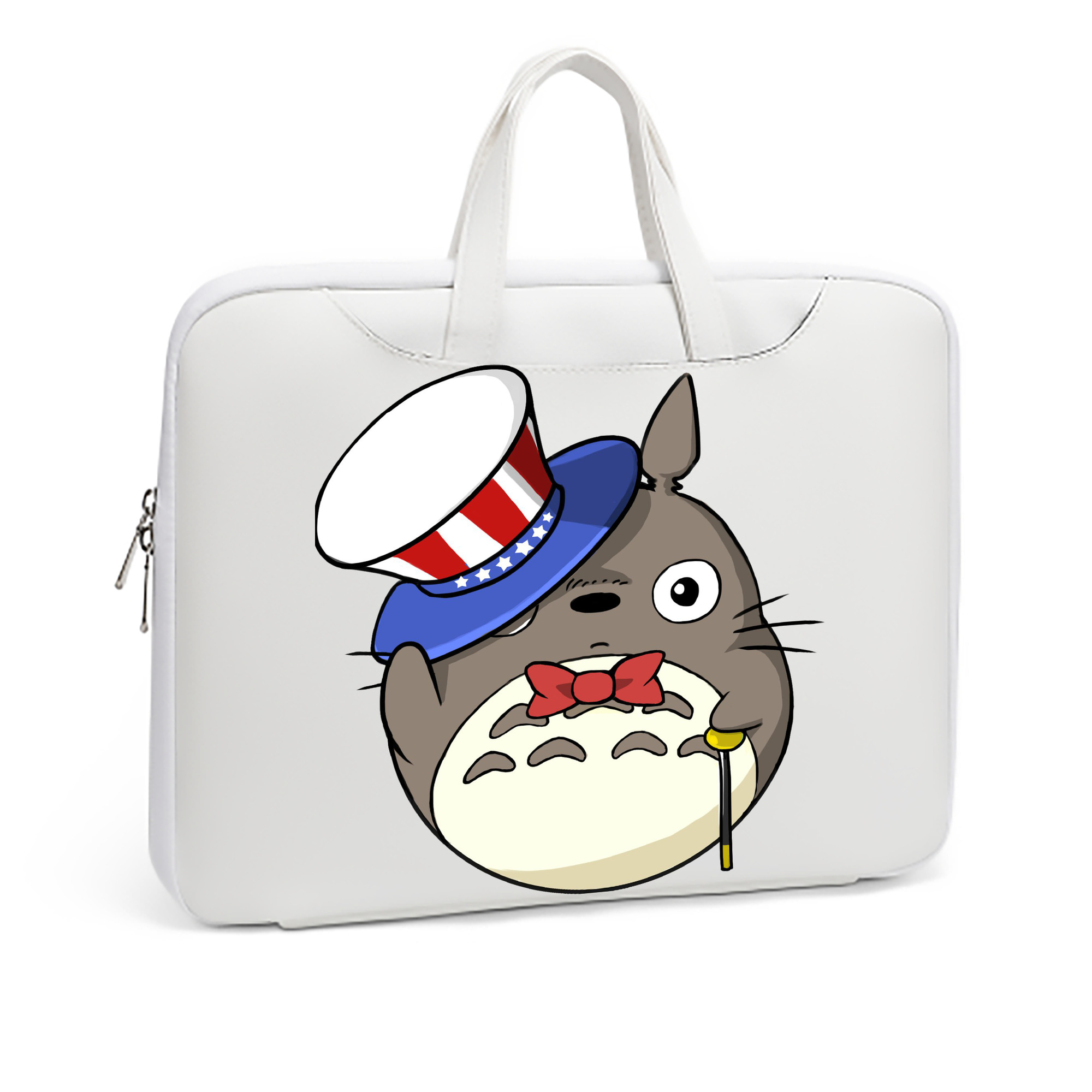 （画像用） となりのトトロ 草壁メイ 草壁サツキ My Neighbor Totoro Satsuki Kusakabe Mei Kusakabe レザーラップトップバッグ　ノートパソコンケース