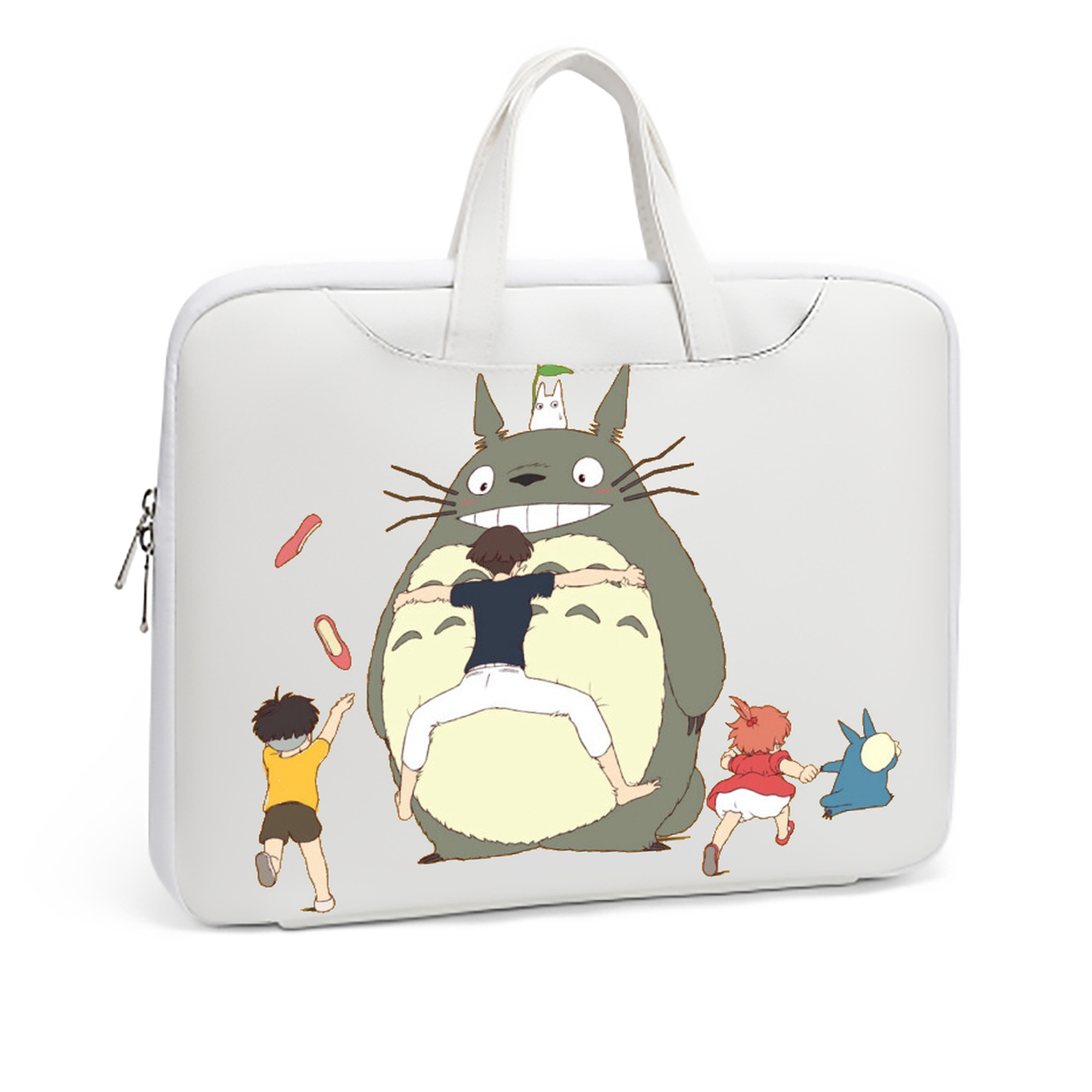 （画像用） となりのトトロ 草壁メイ 草壁サツキ My Neighbor Totoro Satsuki Kusakabe Mei Kusakabe レザーラップトップバッグ　ノートパソコンケース