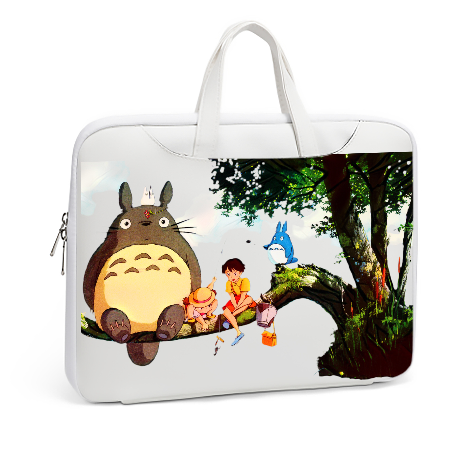 （画像用） となりのトトロ 草壁メイ 草壁サツキ My Neighbor Totoro Satsuki Kusakabe Mei Kusakabe レザーラップトップバッグ　ノートパソコンケース