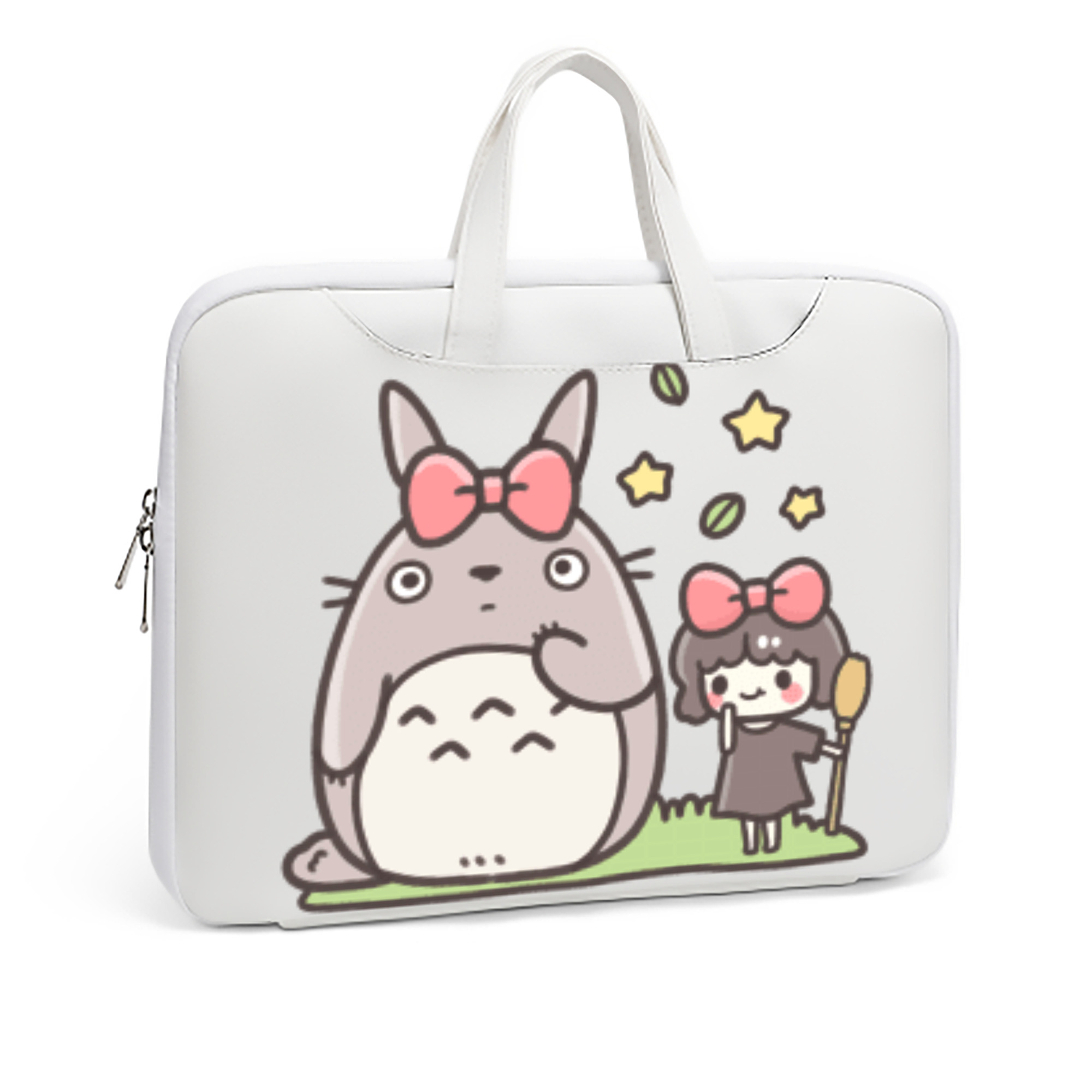 （画像用） となりのトトロ 草壁メイ 草壁サツキ My Neighbor Totoro Satsuki Kusakabe Mei Kusakabe レザーラップトップバッグ　ノートパソコンケース