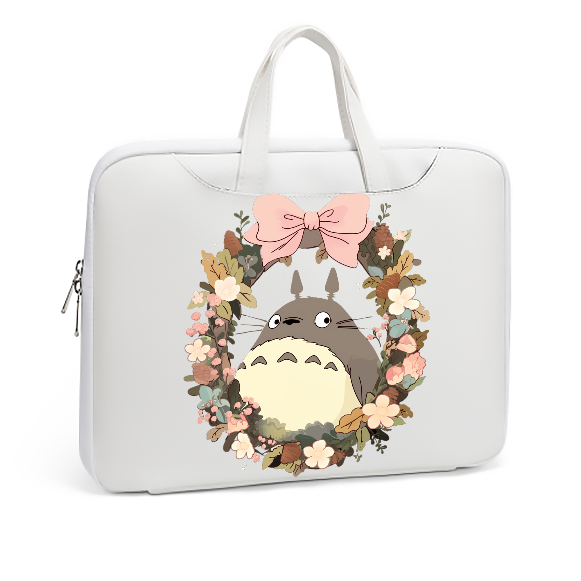 （画像用） となりのトトロ 草壁メイ 草壁サツキ My Neighbor Totoro Satsuki Kusakabe Mei Kusakabe レザーラップトップバッグ　ノートパソコンケース