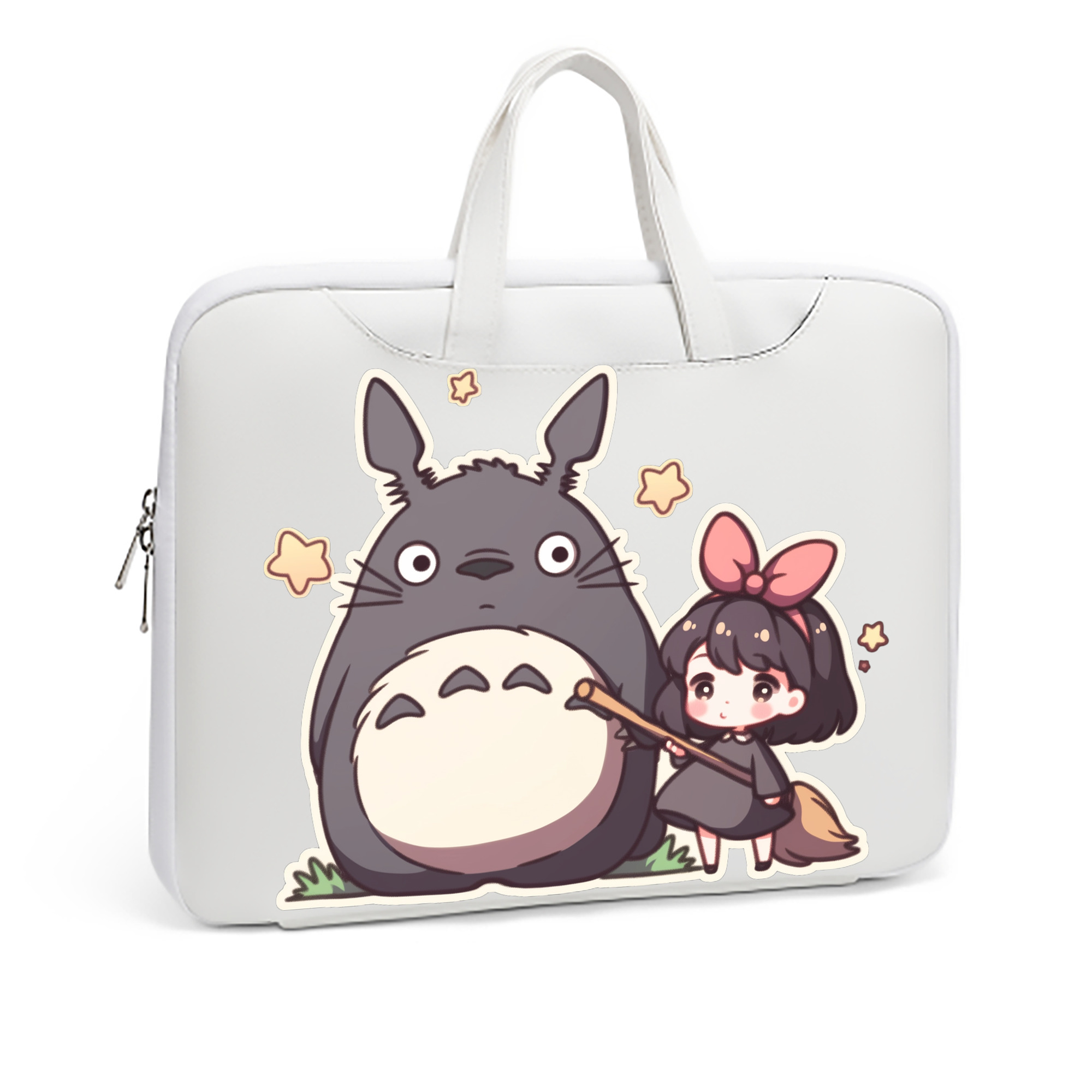 （画像用） となりのトトロ 草壁メイ 草壁サツキ My Neighbor Totoro Satsuki Kusakabe Mei Kusakabe レザーラップトップバッグ　ノートパソコンケース