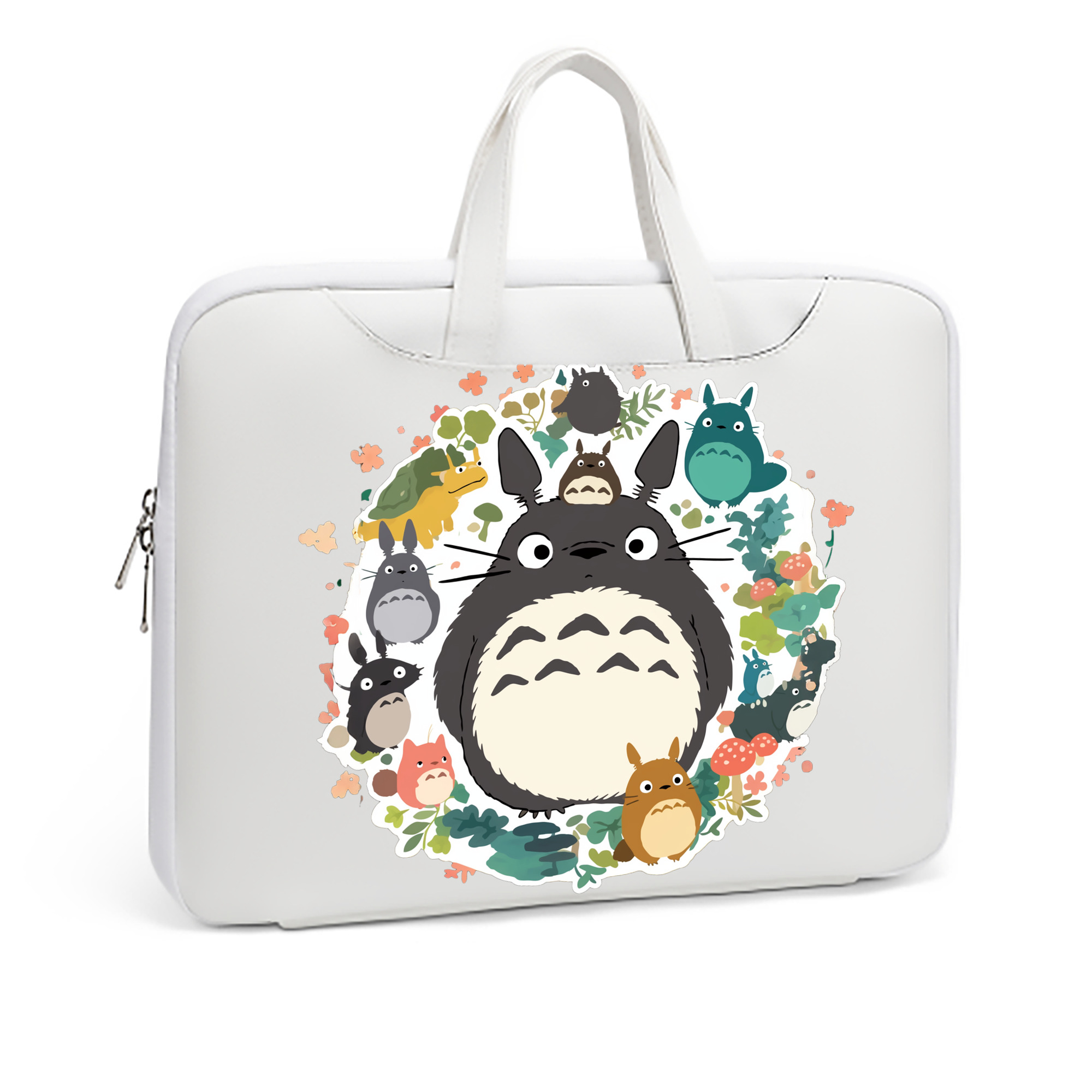 （画像用） となりのトトロ 草壁メイ 草壁サツキ My Neighbor Totoro Satsuki Kusakabe Mei Kusakabe レザーラップトップバッグ　ノートパソコンケース