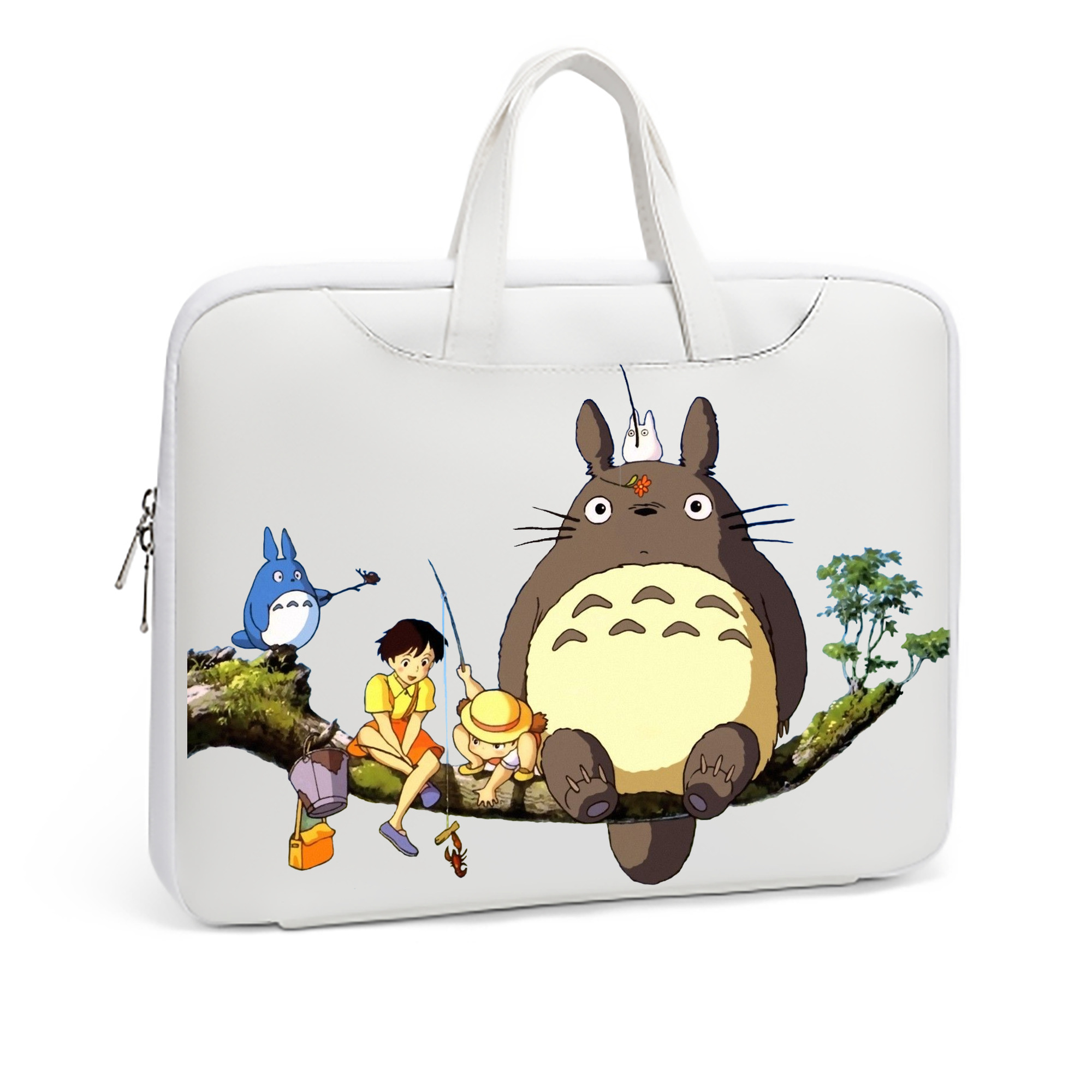 （画像用） となりのトトロ 草壁メイ 草壁サツキ My Neighbor Totoro Satsuki Kusakabe Mei Kusakabe レザーラップトップバッグ　ノートパソコンケース