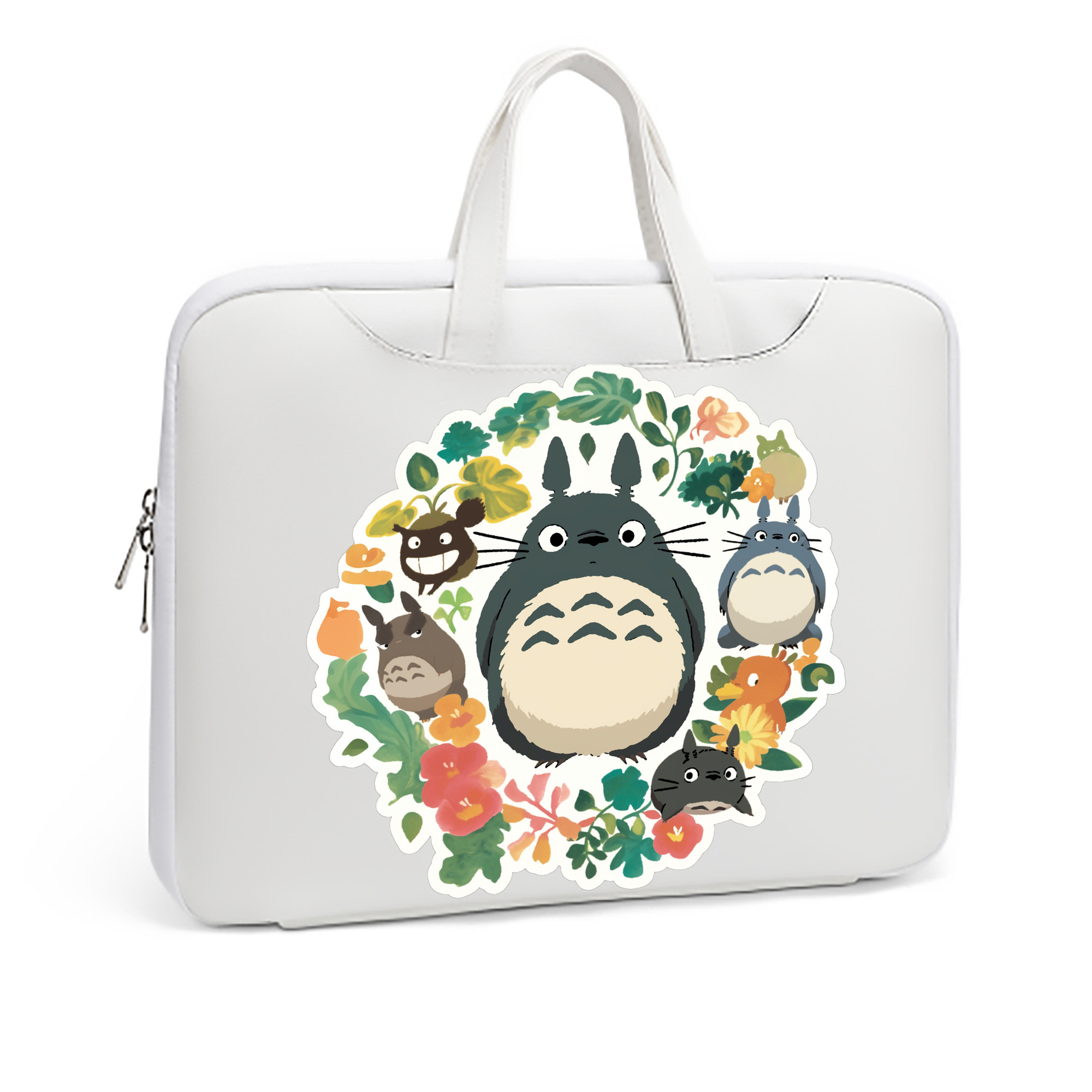 （画像用） となりのトトロ 草壁メイ 草壁サツキ My Neighbor Totoro Satsuki Kusakabe Mei Kusakabe レザーラップトップバッグ　ノートパソコンケース