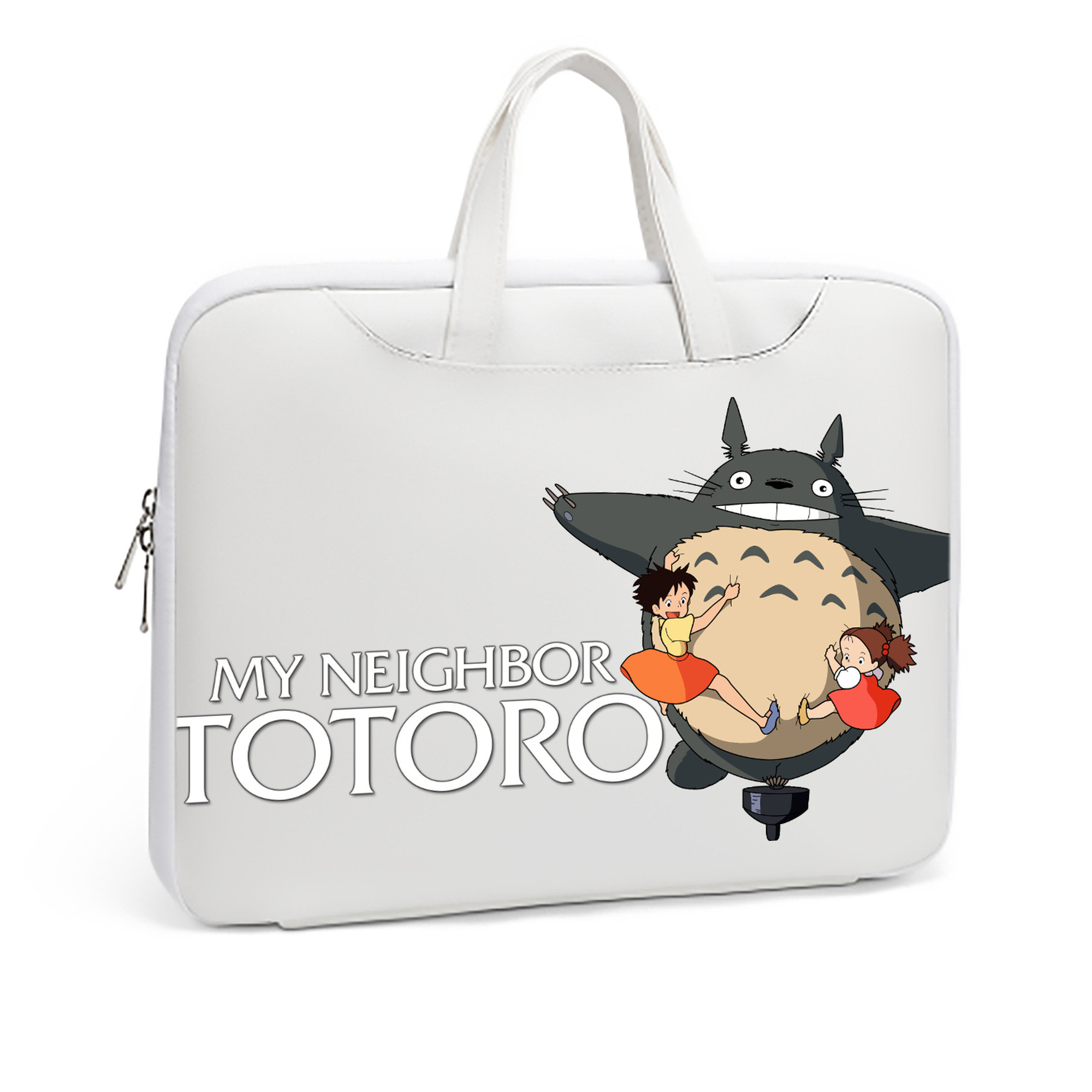 （画像用） となりのトトロ 草壁メイ 草壁サツキ My Neighbor Totoro Satsuki Kusakabe Mei Kusakabe レザーラップトップバッグ　ノートパソコンケース