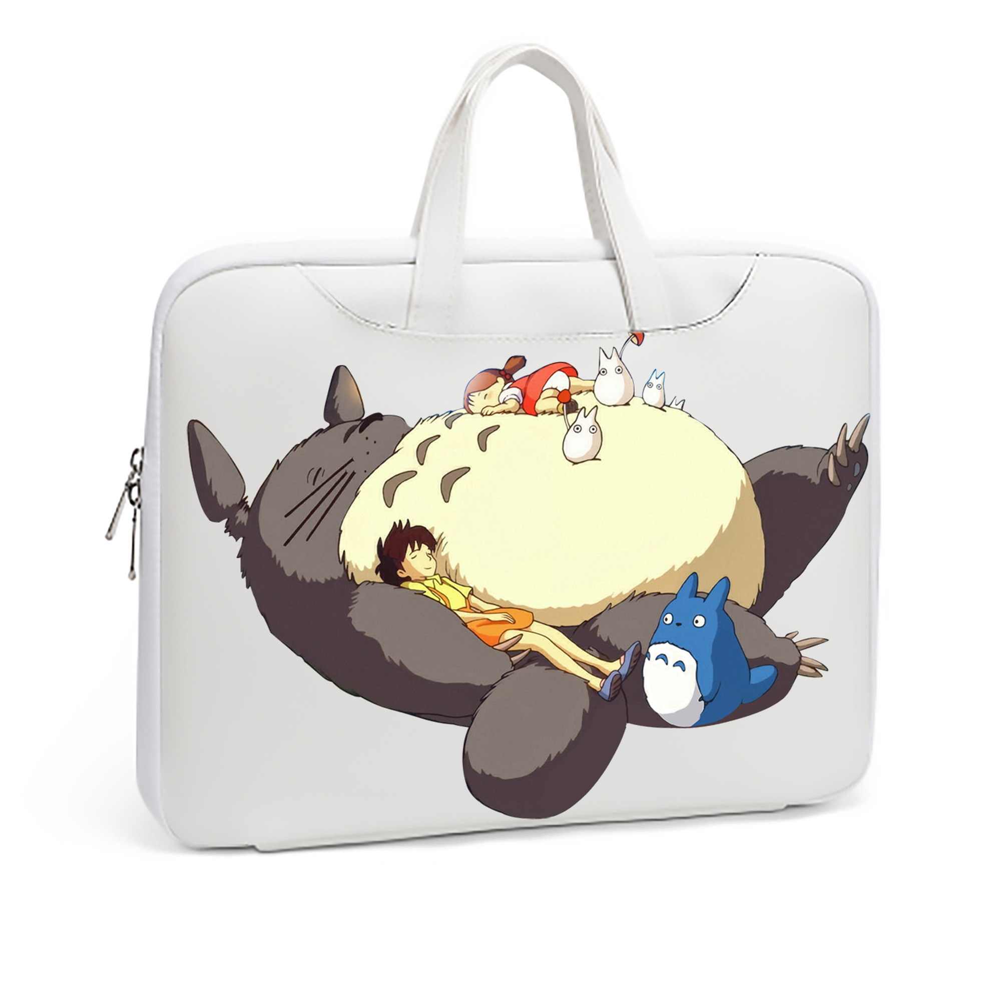 （画像用） となりのトトロ 草壁メイ 草壁サツキ My Neighbor Totoro Satsuki Kusakabe Mei Kusakabe レザーラップトップバッグ　ノートパソコンケース