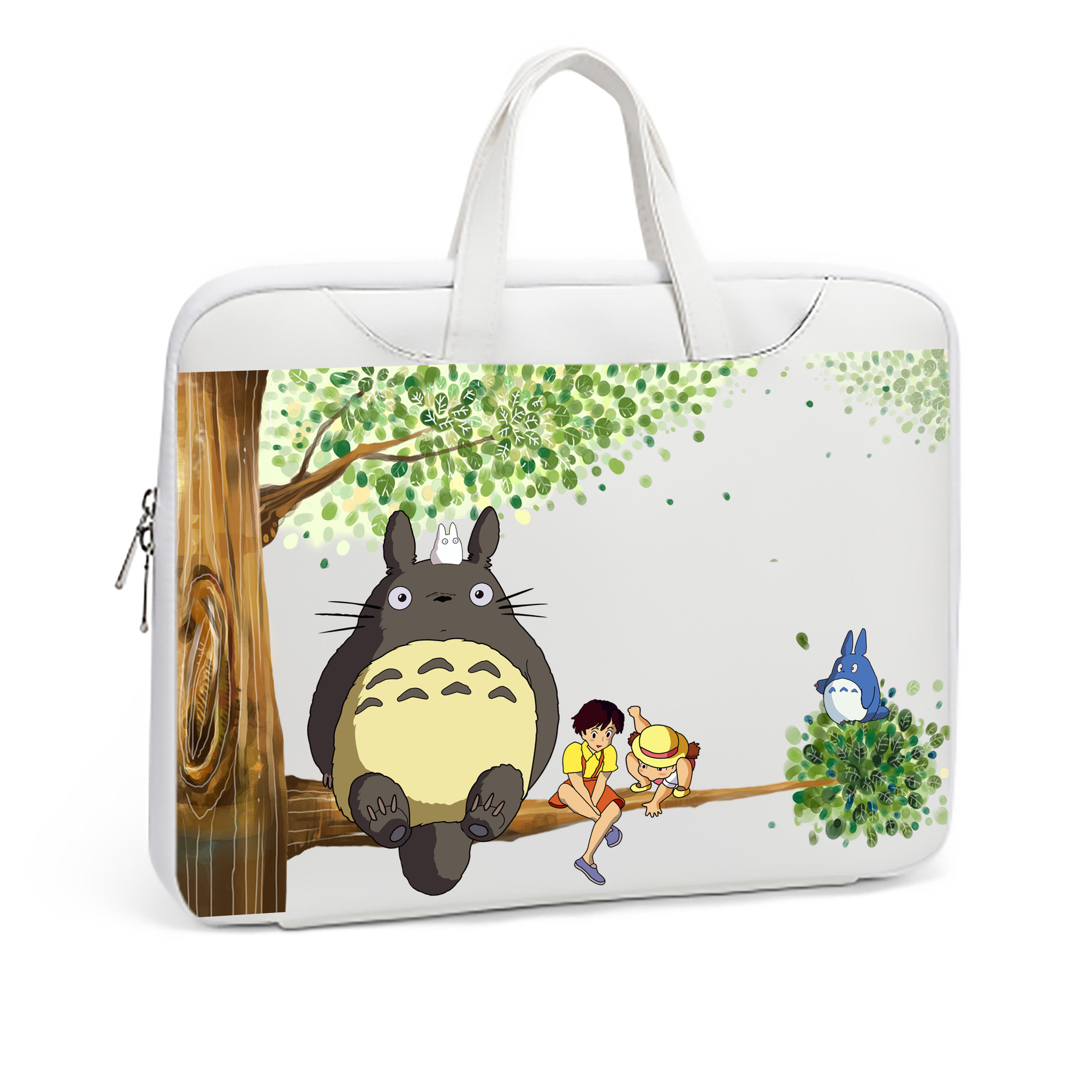 （画像用） となりのトトロ 草壁メイ 草壁サツキ My Neighbor Totoro Satsuki Kusakabe Mei Kusakabe レザーラップトップバッグ　ノートパソコンケース