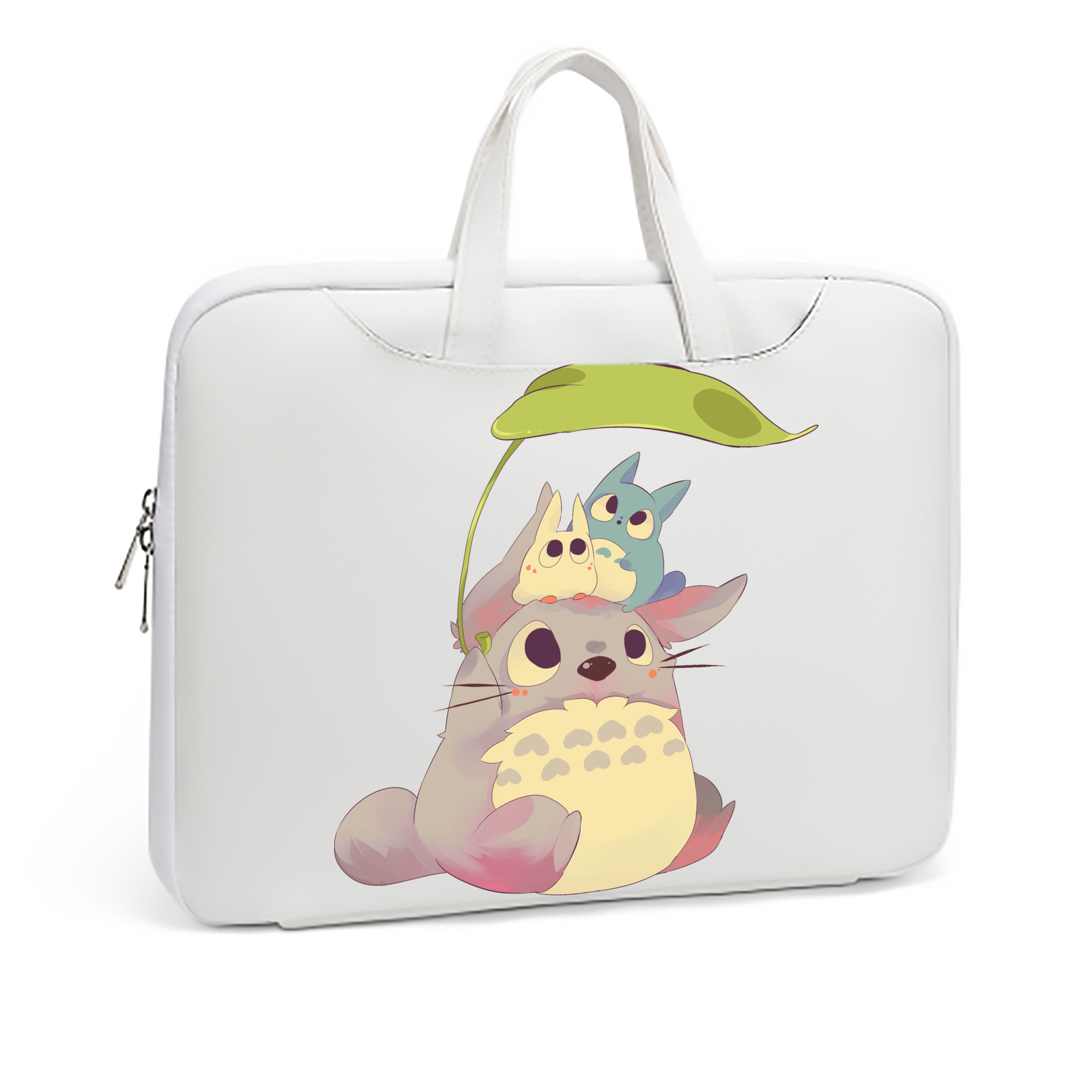 （画像用） となりのトトロ 草壁メイ 草壁サツキ My Neighbor Totoro Satsuki Kusakabe Mei Kusakabe レザーラップトップバッグ　ノートパソコンケース