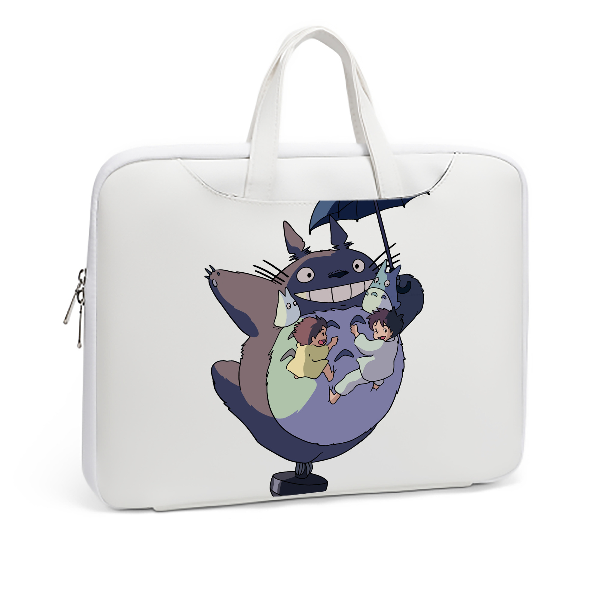（画像用） となりのトトロ 草壁メイ 草壁サツキ My Neighbor Totoro Satsuki Kusakabe Mei Kusakabe レザーラップトップバッグ　ノートパソコンケース