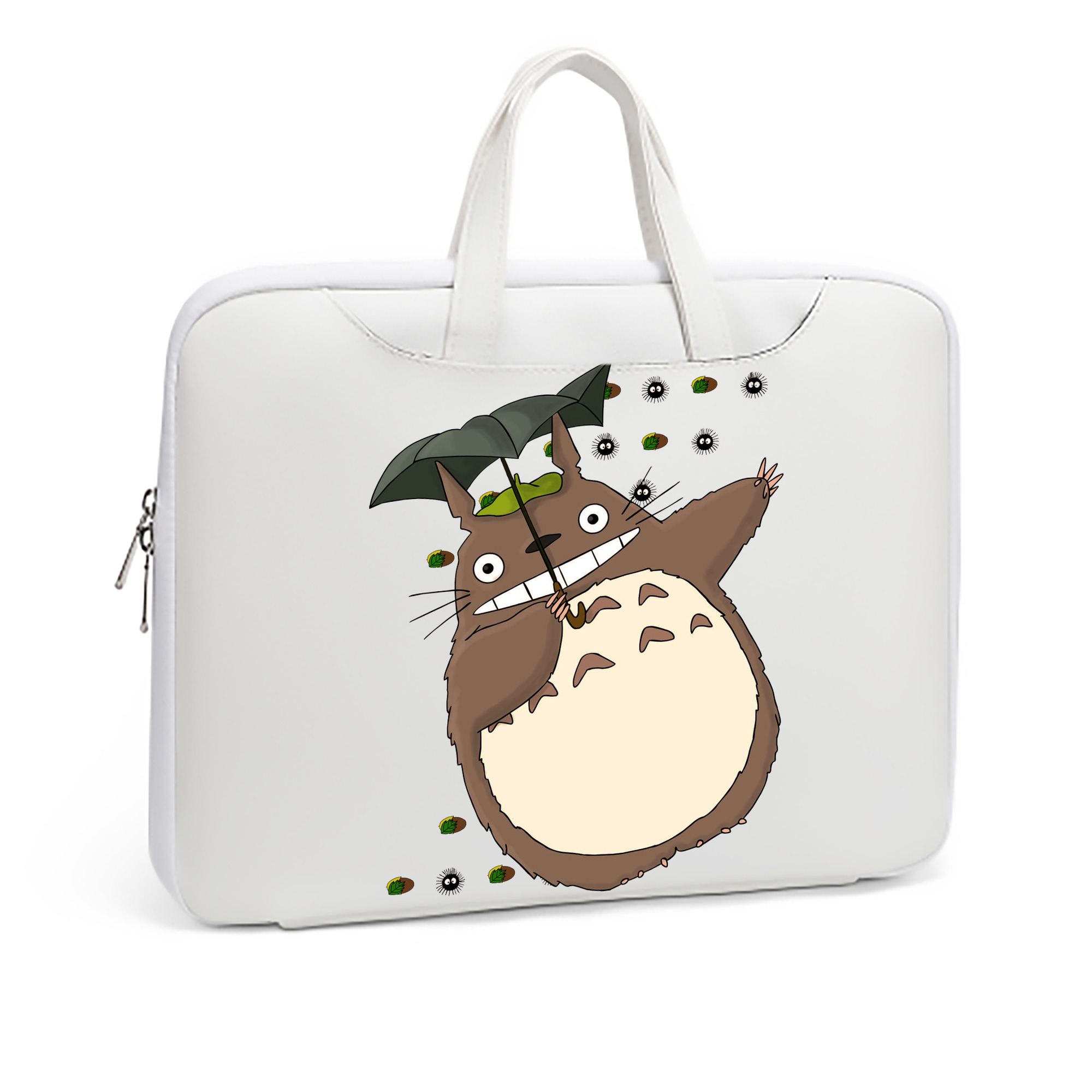 （画像用） となりのトトロ 草壁メイ 草壁サツキ My Neighbor Totoro Satsuki Kusakabe Mei Kusakabe レザーラップトップバッグ　ノートパソコンケース