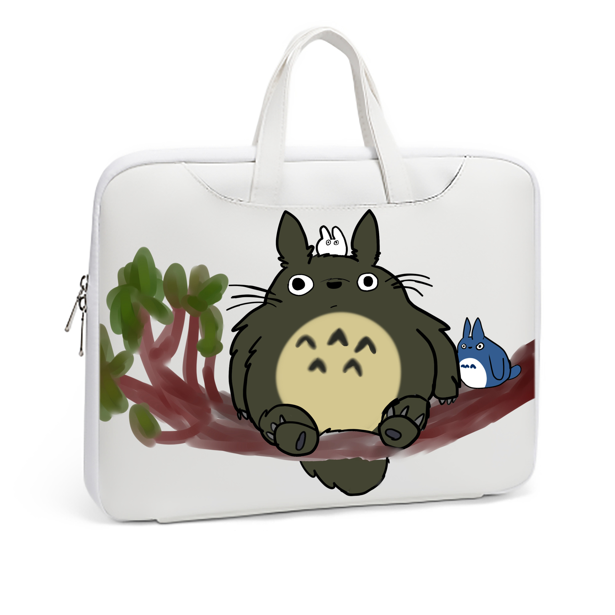 （画像用） となりのトトロ 草壁メイ 草壁サツキ My Neighbor Totoro Satsuki Kusakabe Mei Kusakabe レザーラップトップバッグ　ノートパソコンケース