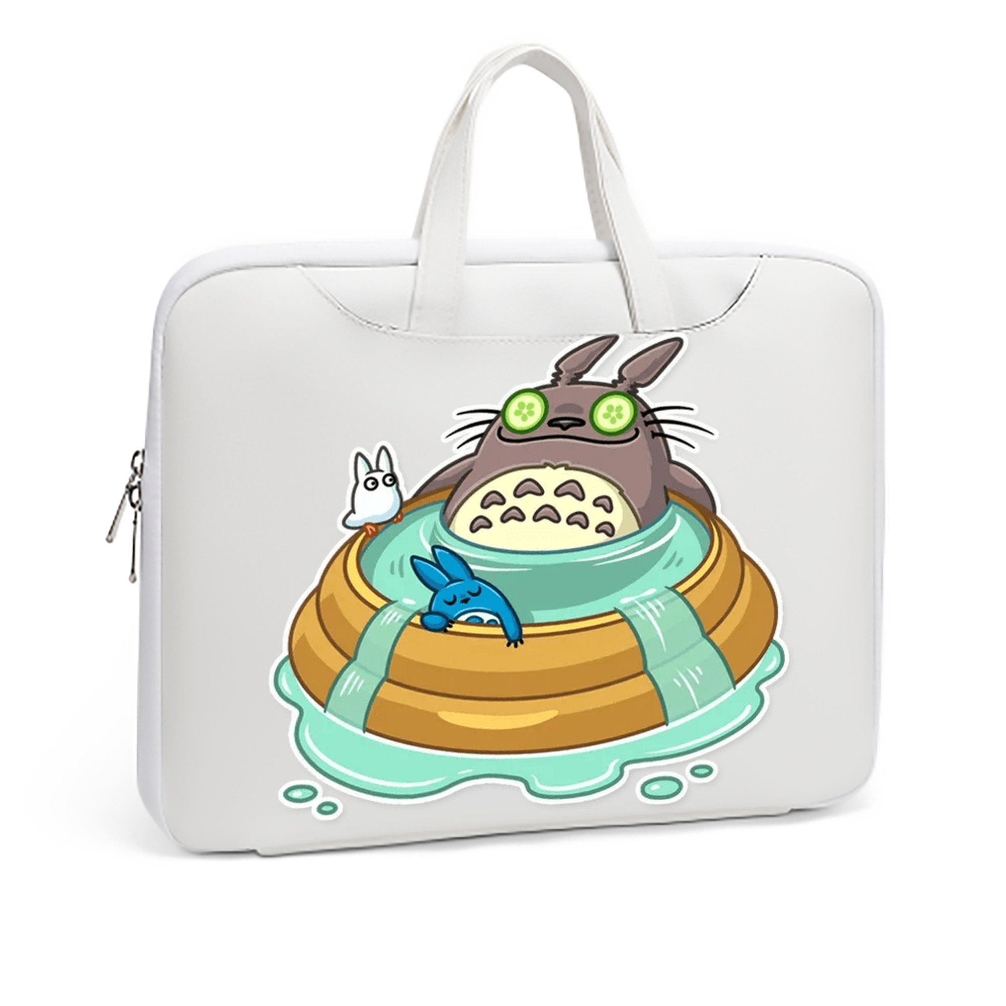 （画像用） となりのトトロ 草壁メイ 草壁サツキ My Neighbor Totoro Satsuki Kusakabe Mei Kusakabe レザーラップトップバッグ　ノートパソコンケース