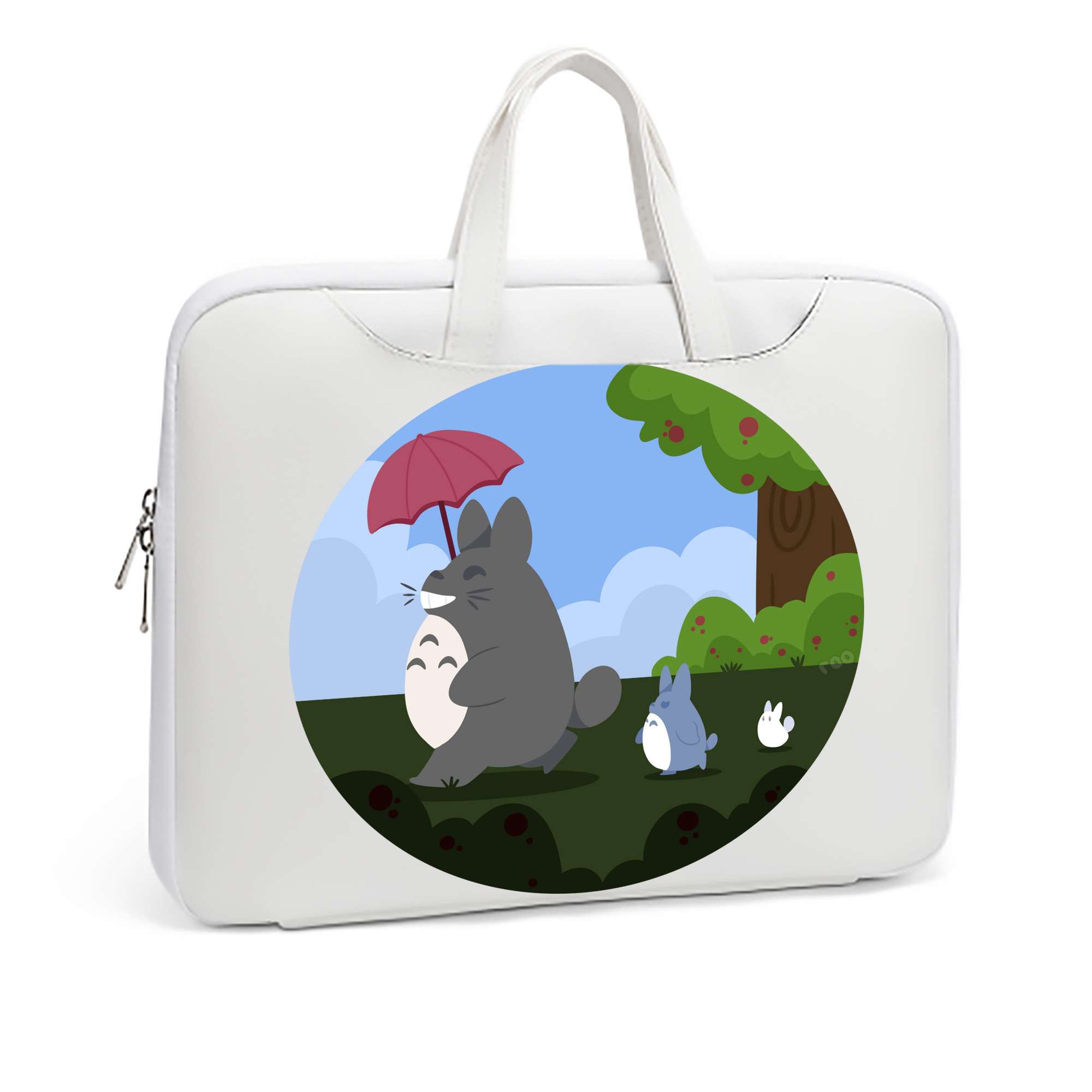 （画像用） となりのトトロ 草壁メイ 草壁サツキ My Neighbor Totoro Satsuki Kusakabe Mei Kusakabe レザーラップトップバッグ　ノートパソコンケース