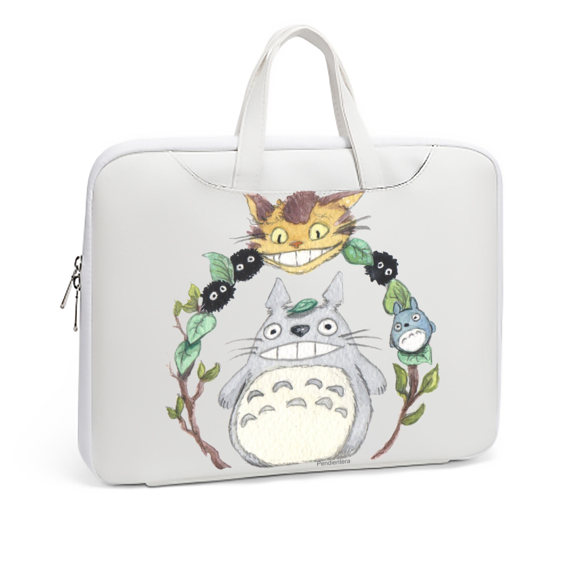 （画像用） となりのトトロ 草壁メイ 草壁サツキ My Neighbor Totoro Satsuki Kusakabe Mei Kusakabe レザーラップトップバッグ　ノートパソコンケース