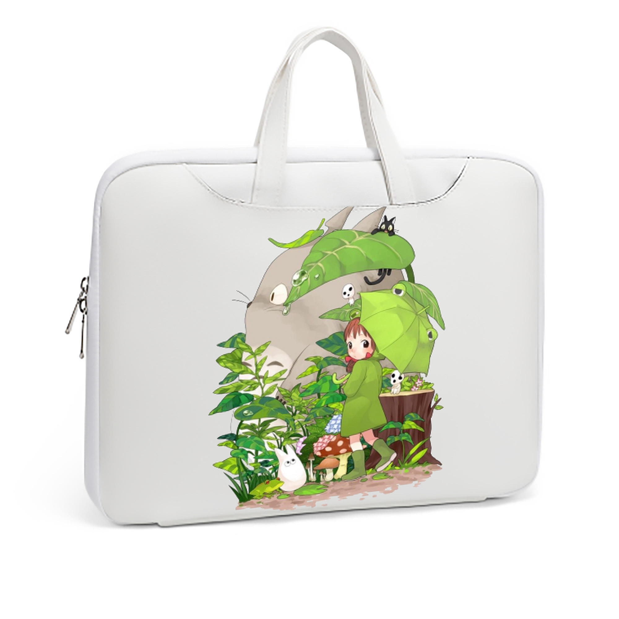 （画像用） となりのトトロ 草壁メイ 草壁サツキ My Neighbor Totoro Satsuki Kusakabe Mei Kusakabe レザーラップトップバッグ　ノートパソコンケース