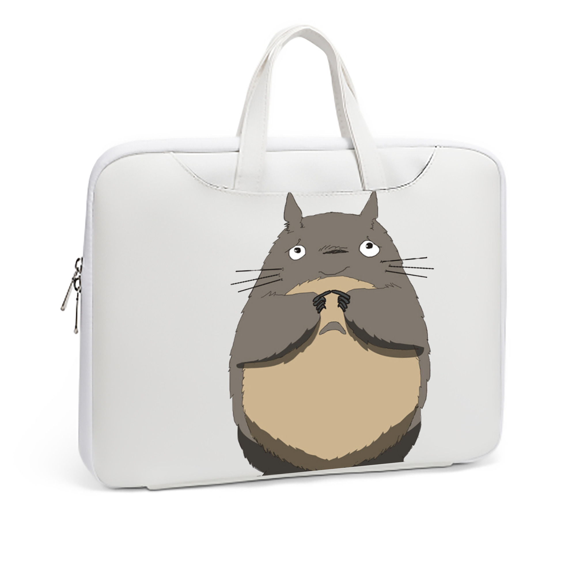 （画像用） となりのトトロ 草壁メイ 草壁サツキ My Neighbor Totoro Satsuki Kusakabe Mei Kusakabe レザーラップトップバッグ　ノートパソコンケース