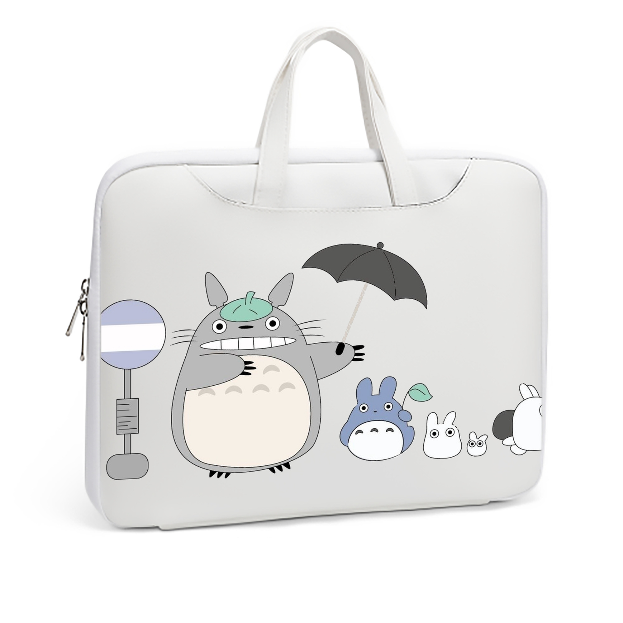 （画像用） となりのトトロ 草壁メイ 草壁サツキ My Neighbor Totoro Satsuki Kusakabe Mei Kusakabe レザーラップトップバッグ　ノートパソコンケース