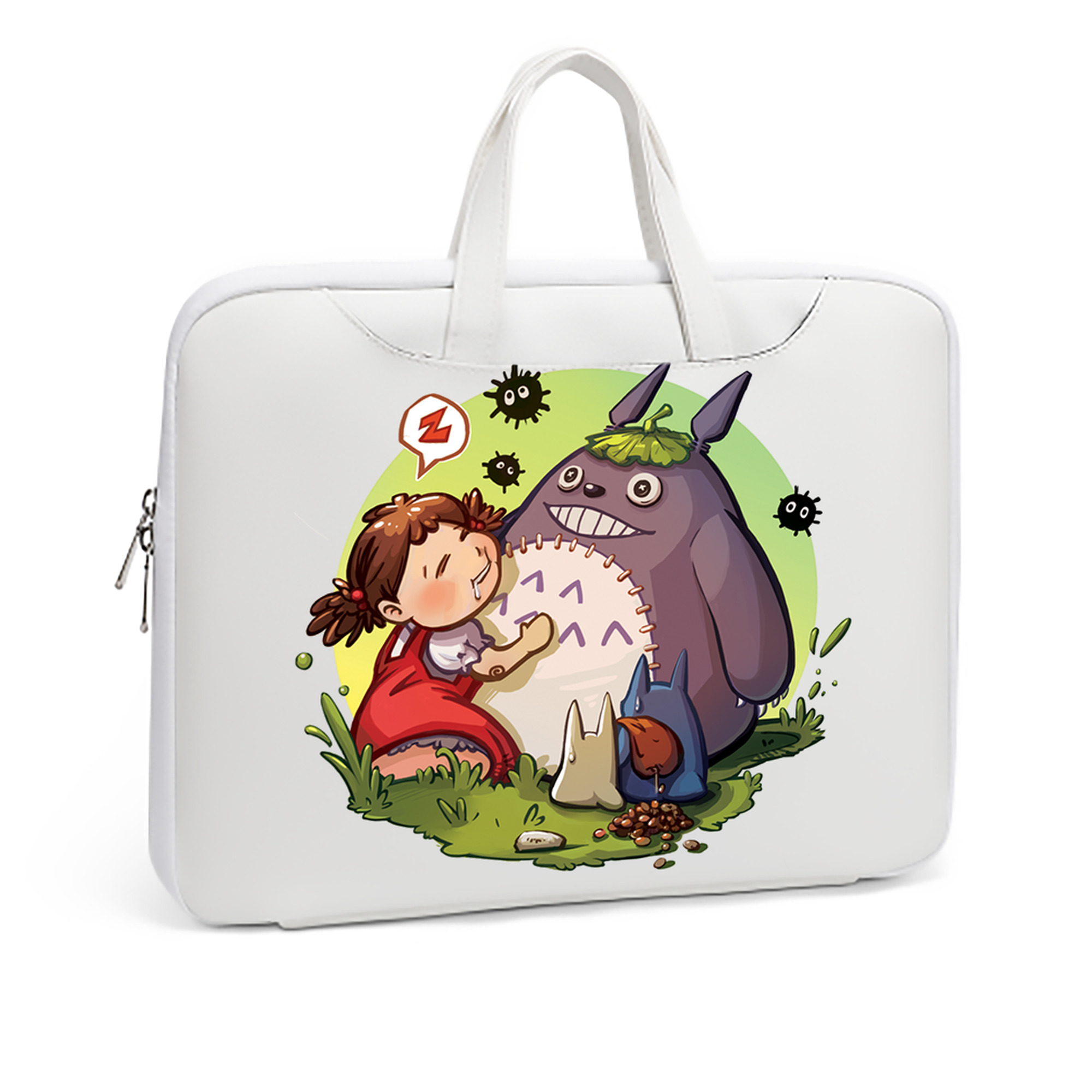 （画像用） となりのトトロ 草壁メイ 草壁サツキ My Neighbor Totoro Satsuki Kusakabe Mei Kusakabe レザーラップトップバッグ　ノートパソコンケース