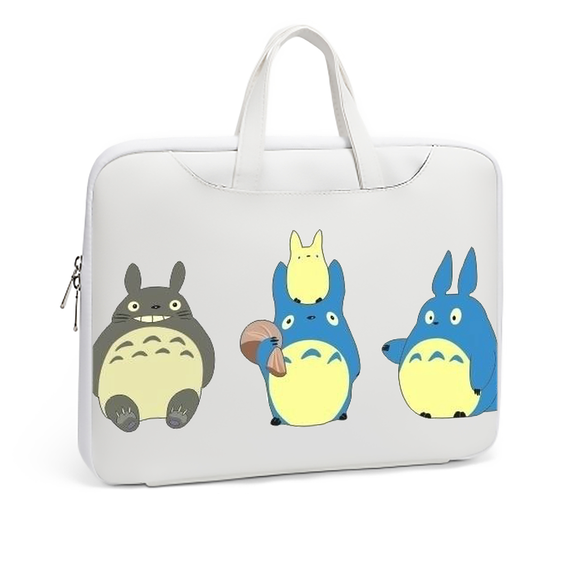 （画像用） となりのトトロ 草壁メイ 草壁サツキ My Neighbor Totoro Satsuki Kusakabe Mei Kusakabe レザーラップトップバッグ　ノートパソコンケース
