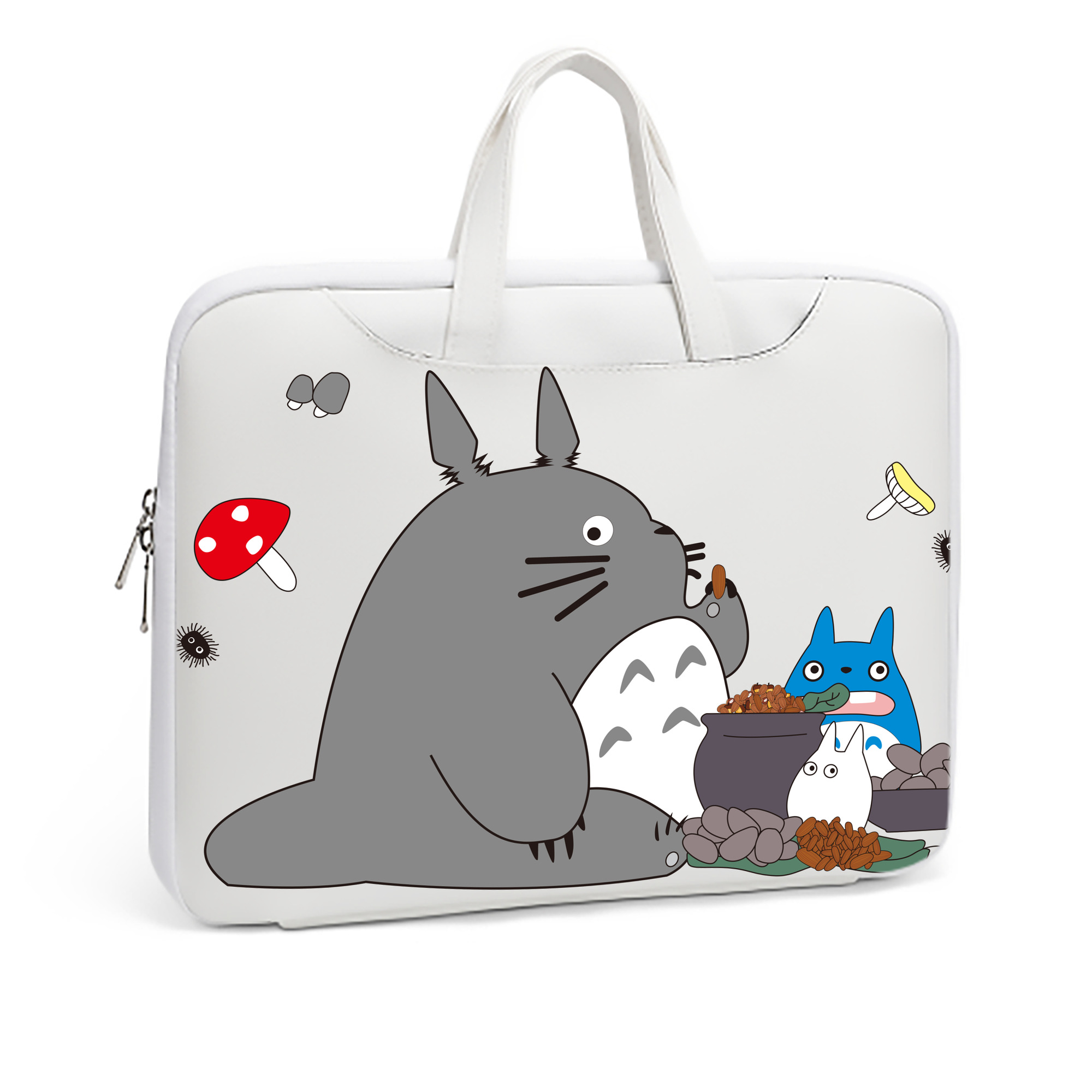 （画像用） となりのトトロ 草壁メイ 草壁サツキ My Neighbor Totoro Satsuki Kusakabe Mei Kusakabe レザーラップトップバッグ　ノートパソコンケース