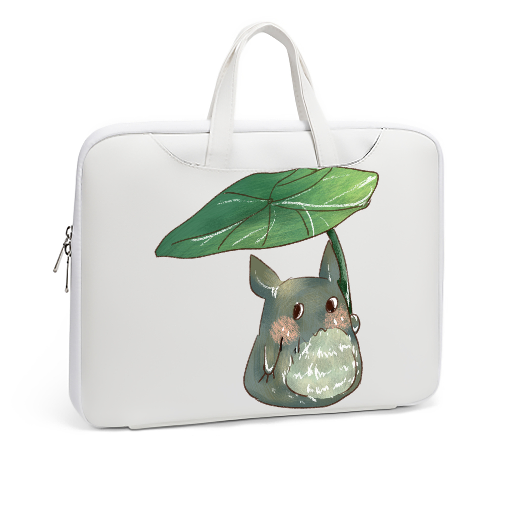 （画像用） となりのトトロ 草壁メイ 草壁サツキ My Neighbor Totoro Satsuki Kusakabe Mei Kusakabe レザーラップトップバッグ　ノートパソコンケース
