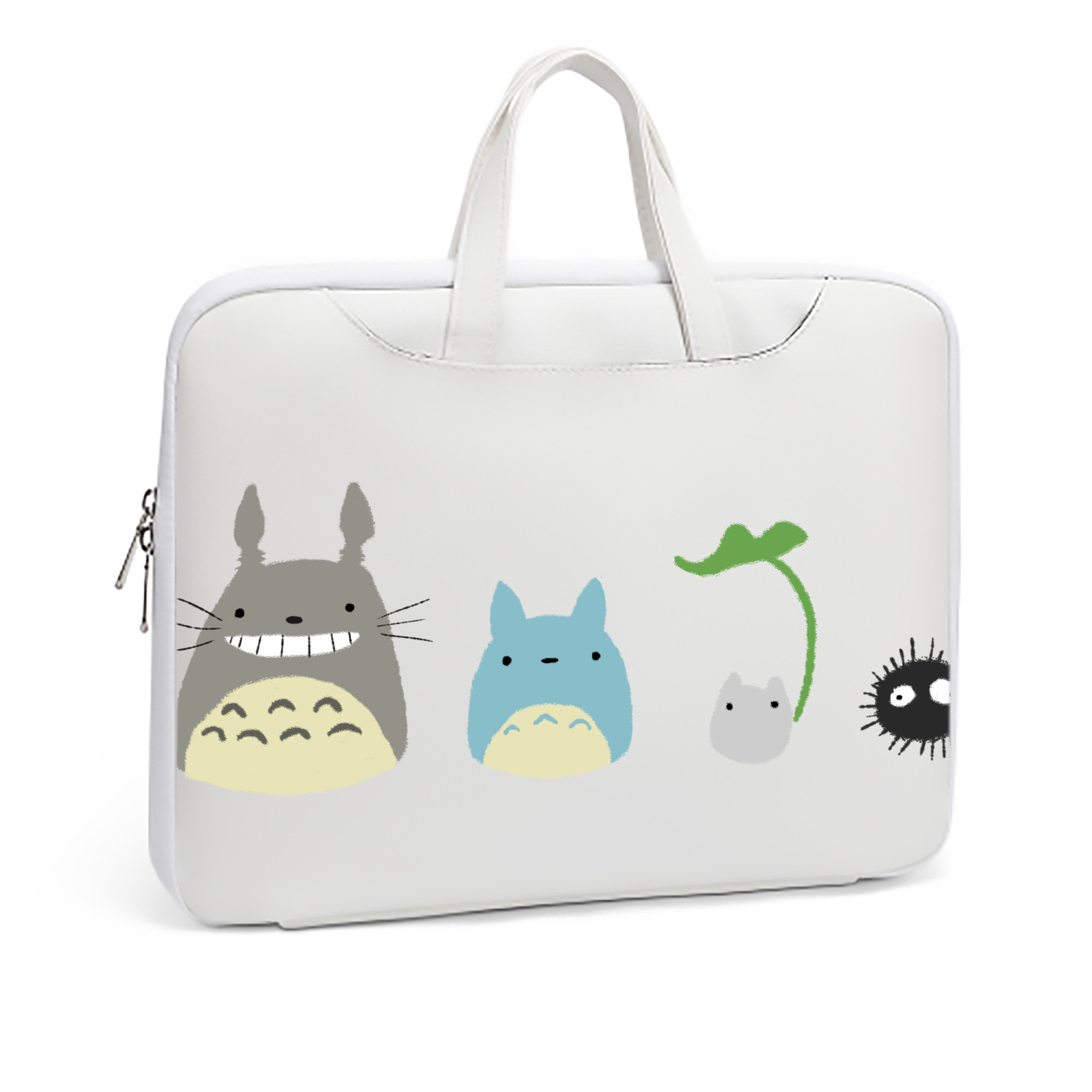（画像用） となりのトトロ 草壁メイ 草壁サツキ My Neighbor Totoro Satsuki Kusakabe Mei Kusakabe レザーラップトップバッグ　ノートパソコンケース