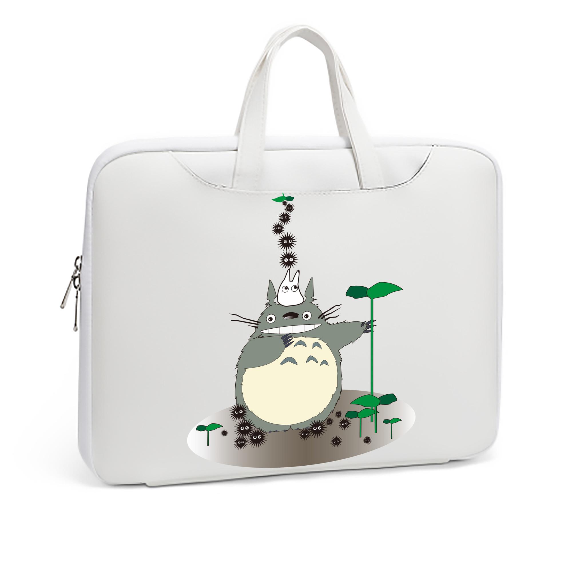 （画像用） となりのトトロ 草壁メイ 草壁サツキ My Neighbor Totoro Satsuki Kusakabe Mei Kusakabe レザーラップトップバッグ　ノートパソコンケース