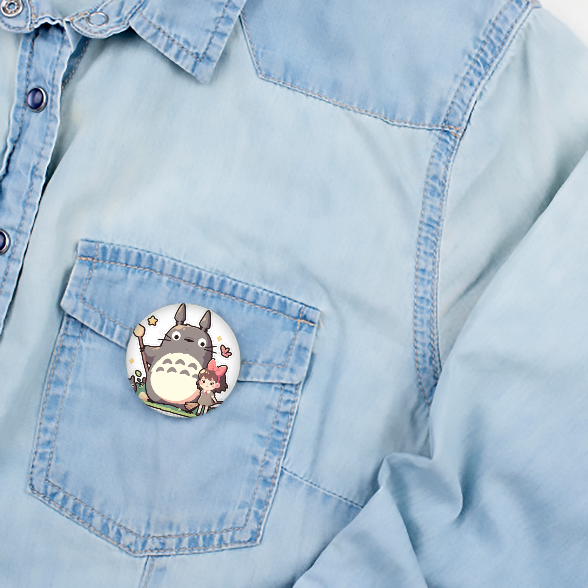 となりのトトロ 草壁メイ 草壁サツキ My Neighbor Totoro Satsuki Kusakabe Mei Kusakabe 6cm 缶バッジ 複数セット