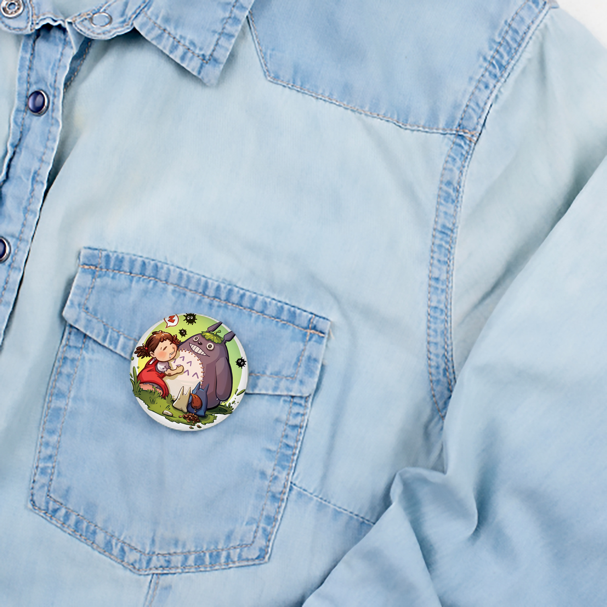 となりのトトロ 草壁メイ 草壁サツキ My Neighbor Totoro Satsuki Kusakabe Mei Kusakabe 6cm 缶バッジ 複数セット