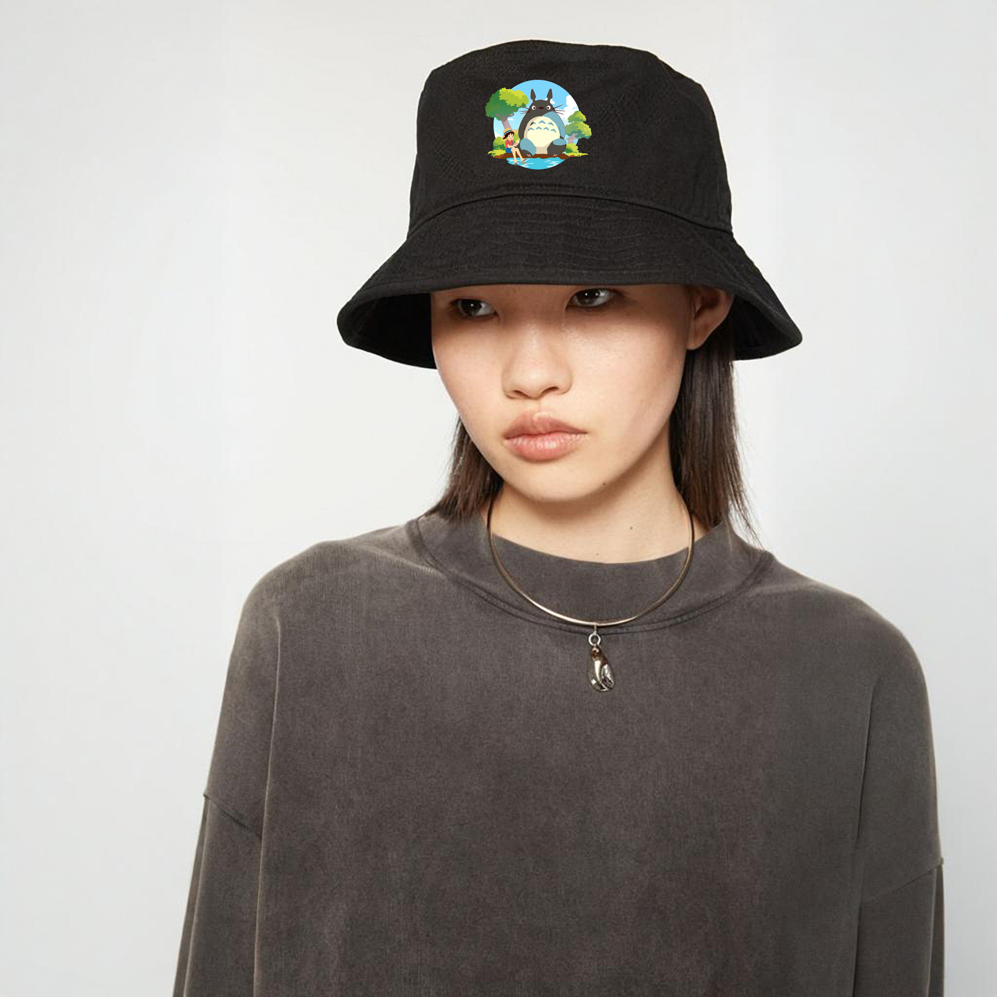 となりのトトロ 草壁メイ 草壁サツキ My Neighbor Totoro Satsuki Kusakabe Mei Kusakabe アウトドア日除けバケットハット
