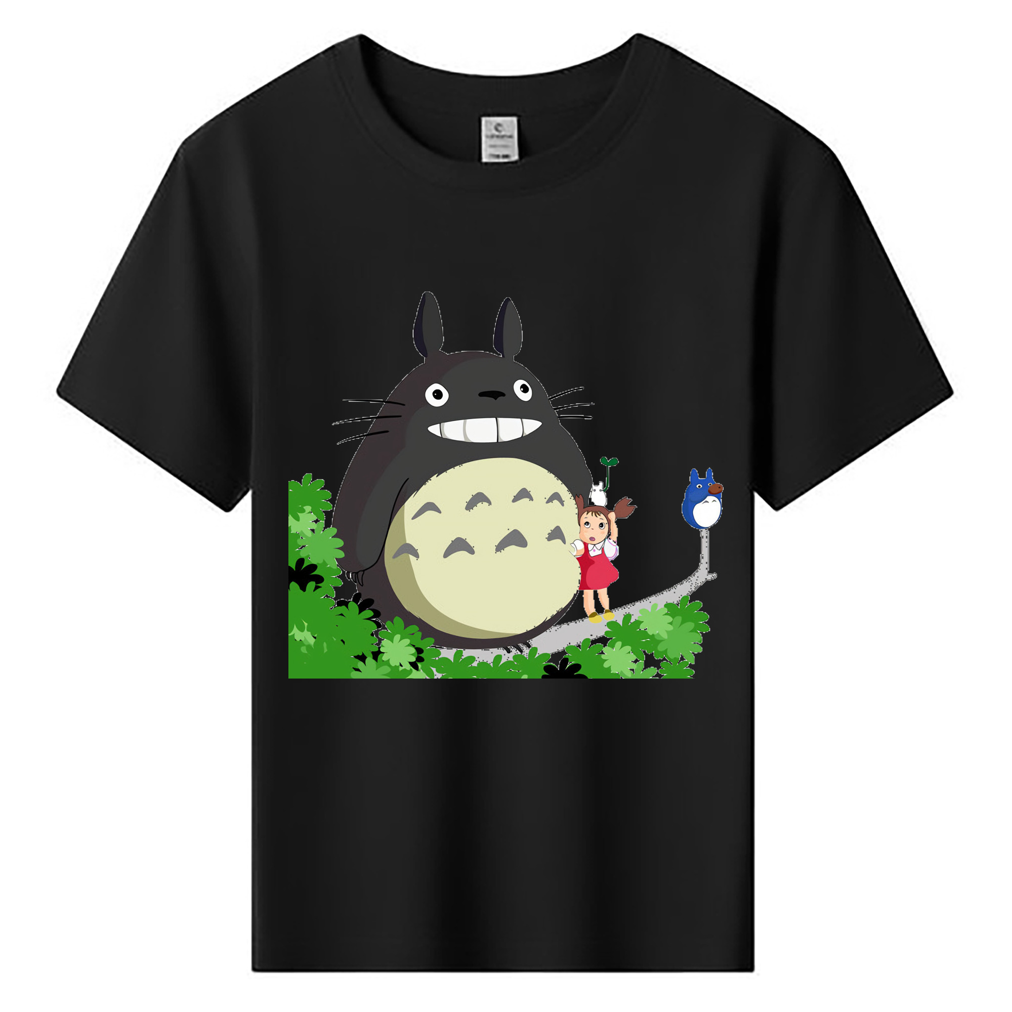 （画像用） となりのトトロ 草壁メイ 草壁サツキ My Neighbor Totoro Satsuki Kusakabe Mei Kusakabe 綿100％キッズTシャツ（フロントプリント）