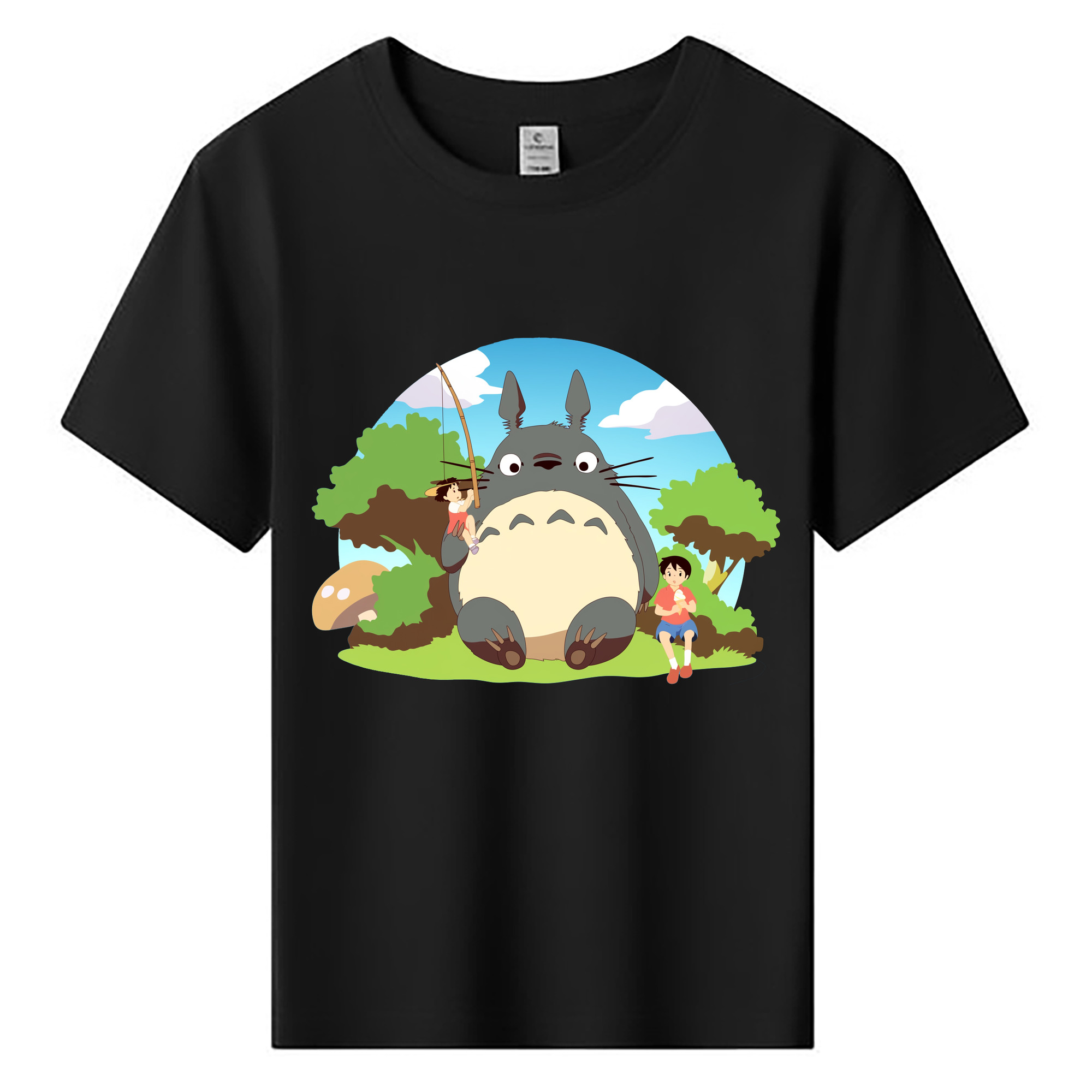 （画像用） となりのトトロ 草壁メイ 草壁サツキ My Neighbor Totoro Satsuki Kusakabe Mei Kusakabe 綿100％キッズTシャツ（フロントプリント）