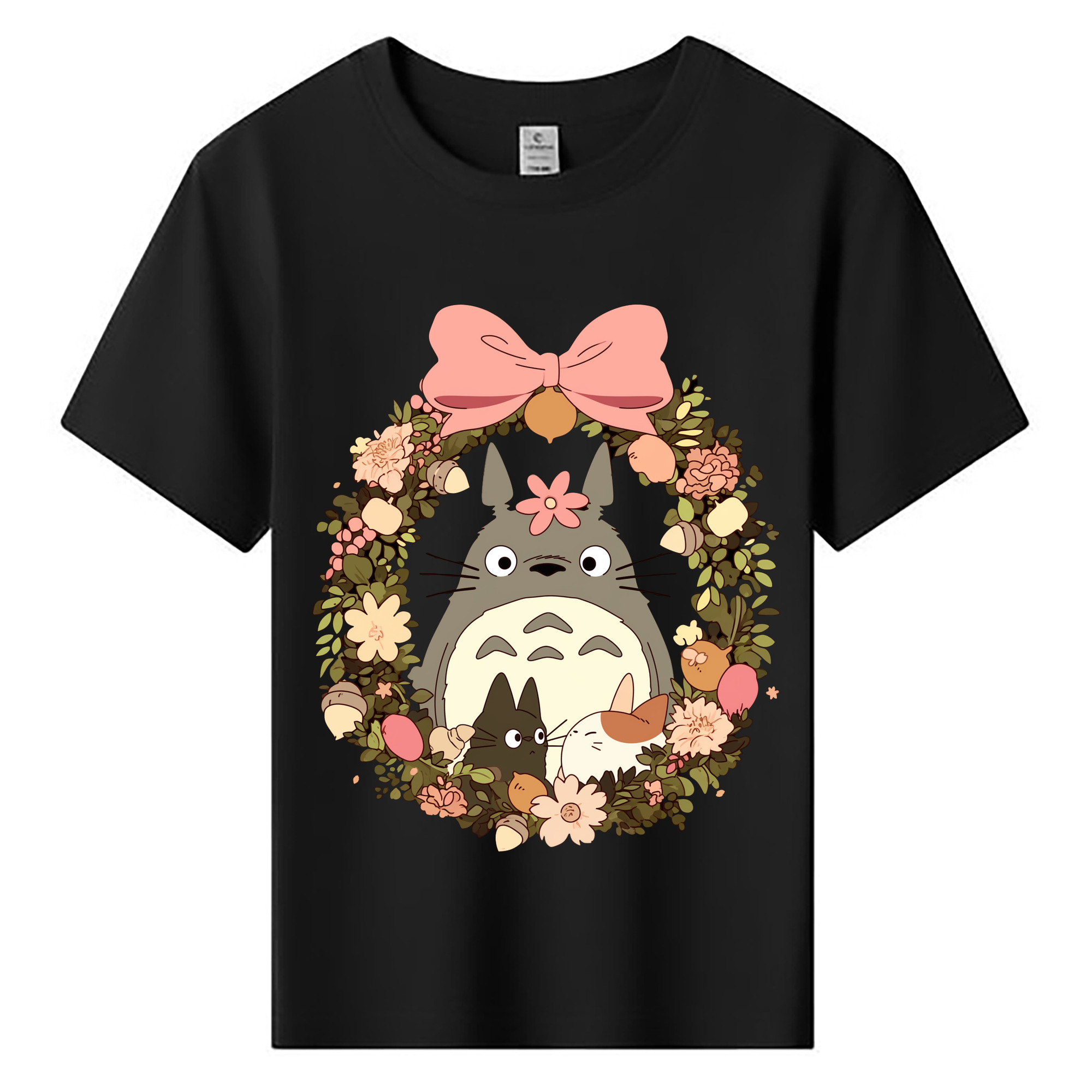 （画像用） となりのトトロ 草壁メイ 草壁サツキ My Neighbor Totoro Satsuki Kusakabe Mei Kusakabe 綿100％キッズTシャツ（フロントプリント）