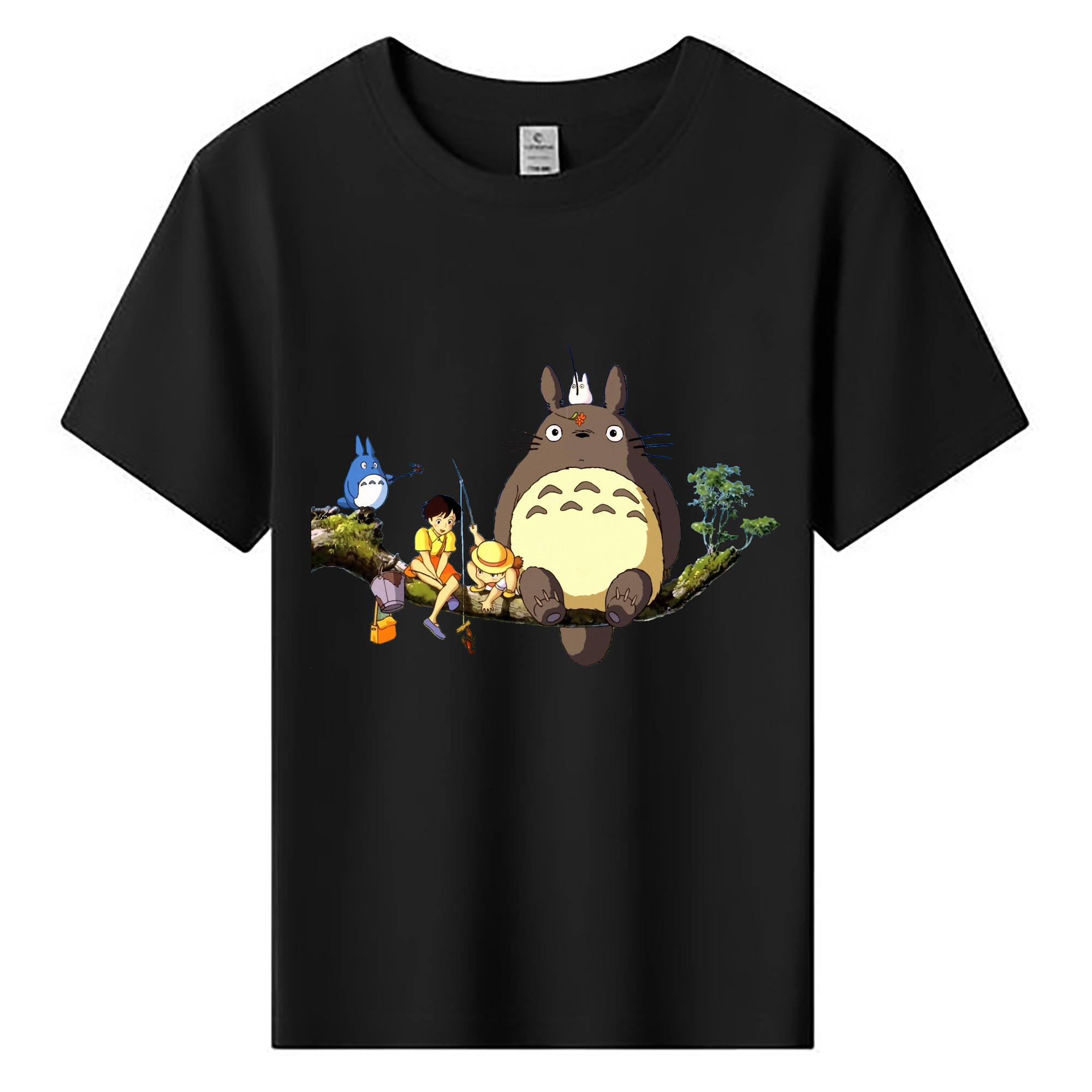 （画像用） となりのトトロ 草壁メイ 草壁サツキ My Neighbor Totoro Satsuki Kusakabe Mei Kusakabe 綿100％キッズTシャツ（フロントプリント）