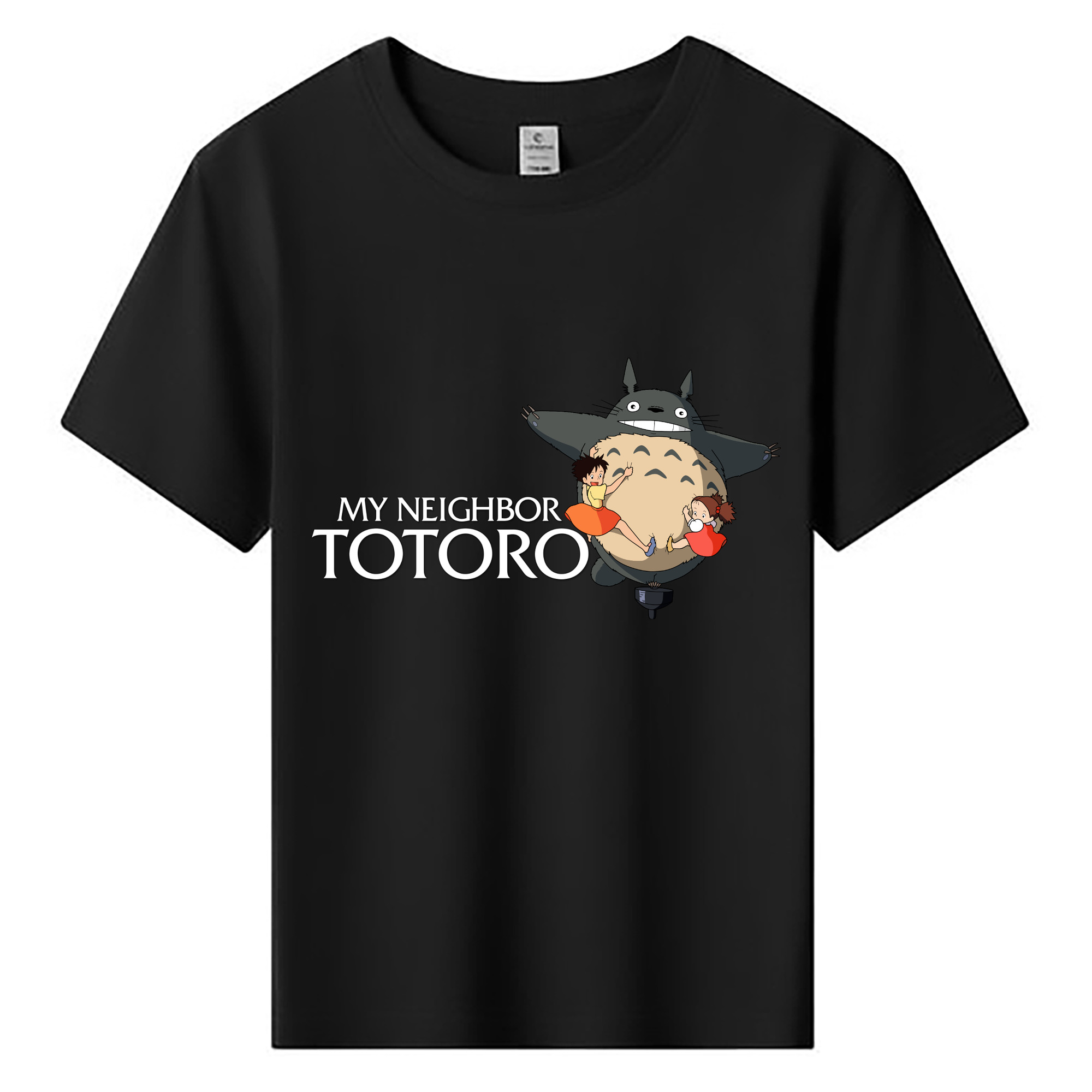（画像用） となりのトトロ 草壁メイ 草壁サツキ My Neighbor Totoro Satsuki Kusakabe Mei Kusakabe 綿100％キッズTシャツ（フロントプリント）