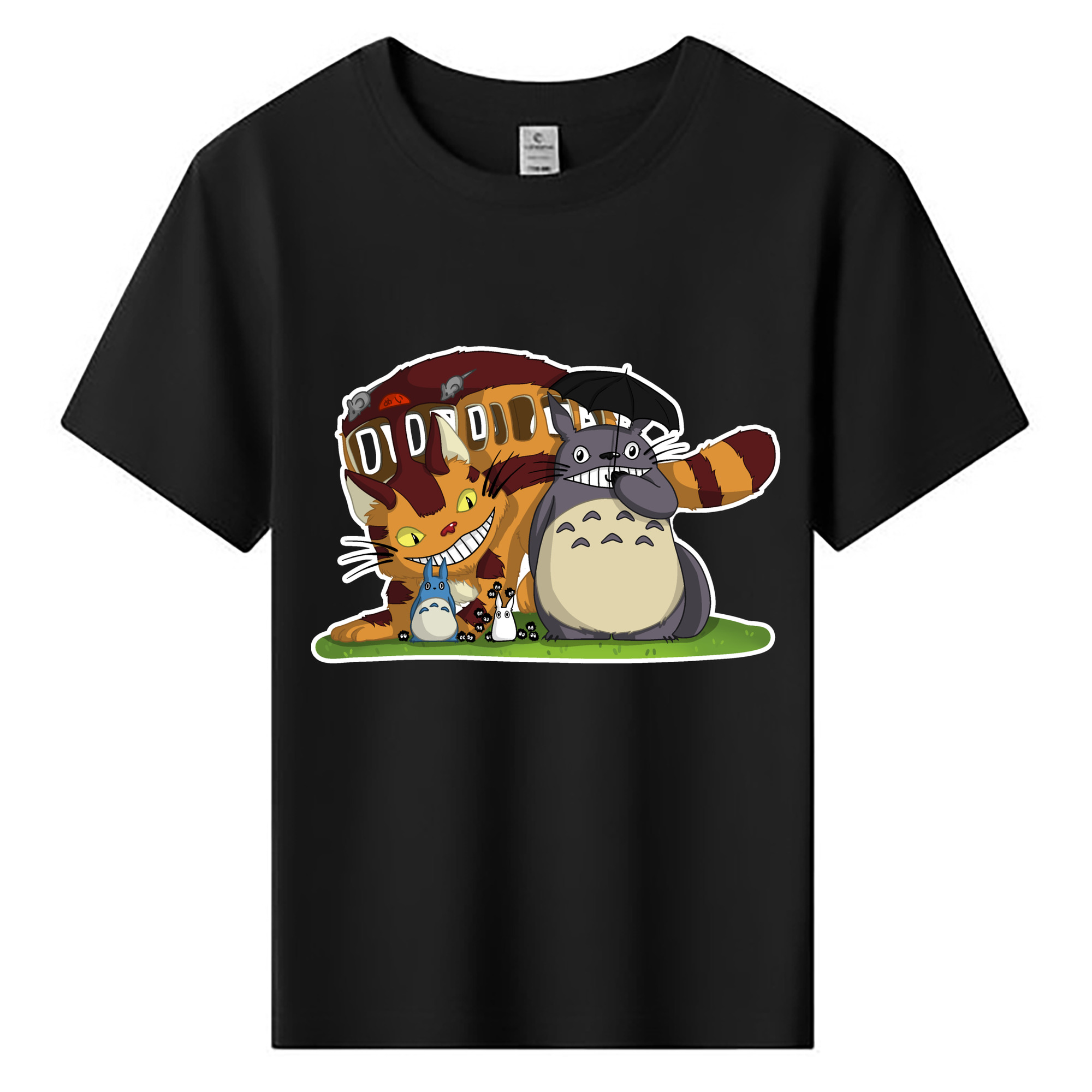 （画像用） となりのトトロ 草壁メイ 草壁サツキ My Neighbor Totoro Satsuki Kusakabe Mei Kusakabe 綿100％キッズTシャツ（フロントプリント）