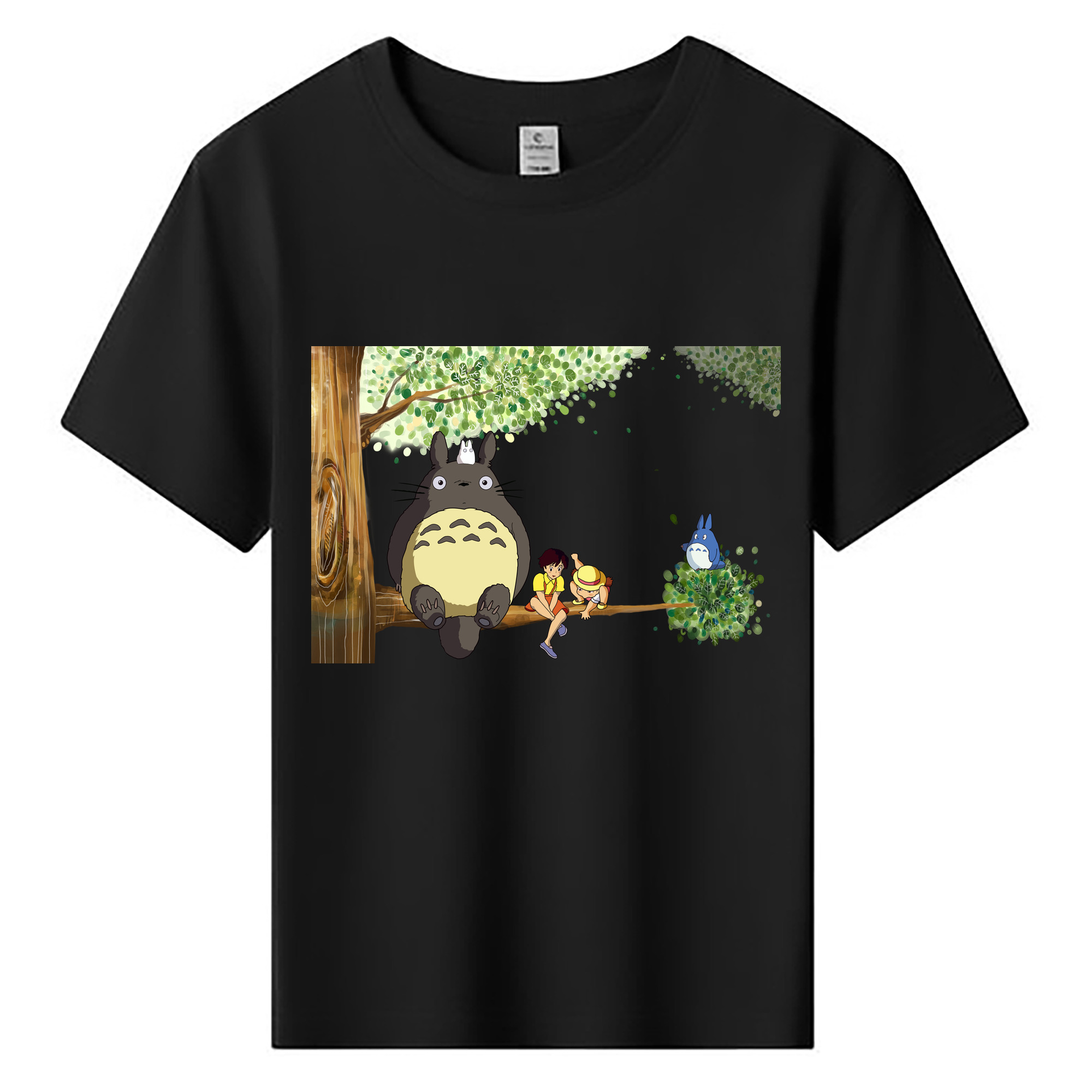 （画像用） となりのトトロ 草壁メイ 草壁サツキ My Neighbor Totoro Satsuki Kusakabe Mei Kusakabe 綿100％キッズTシャツ（フロントプリント）