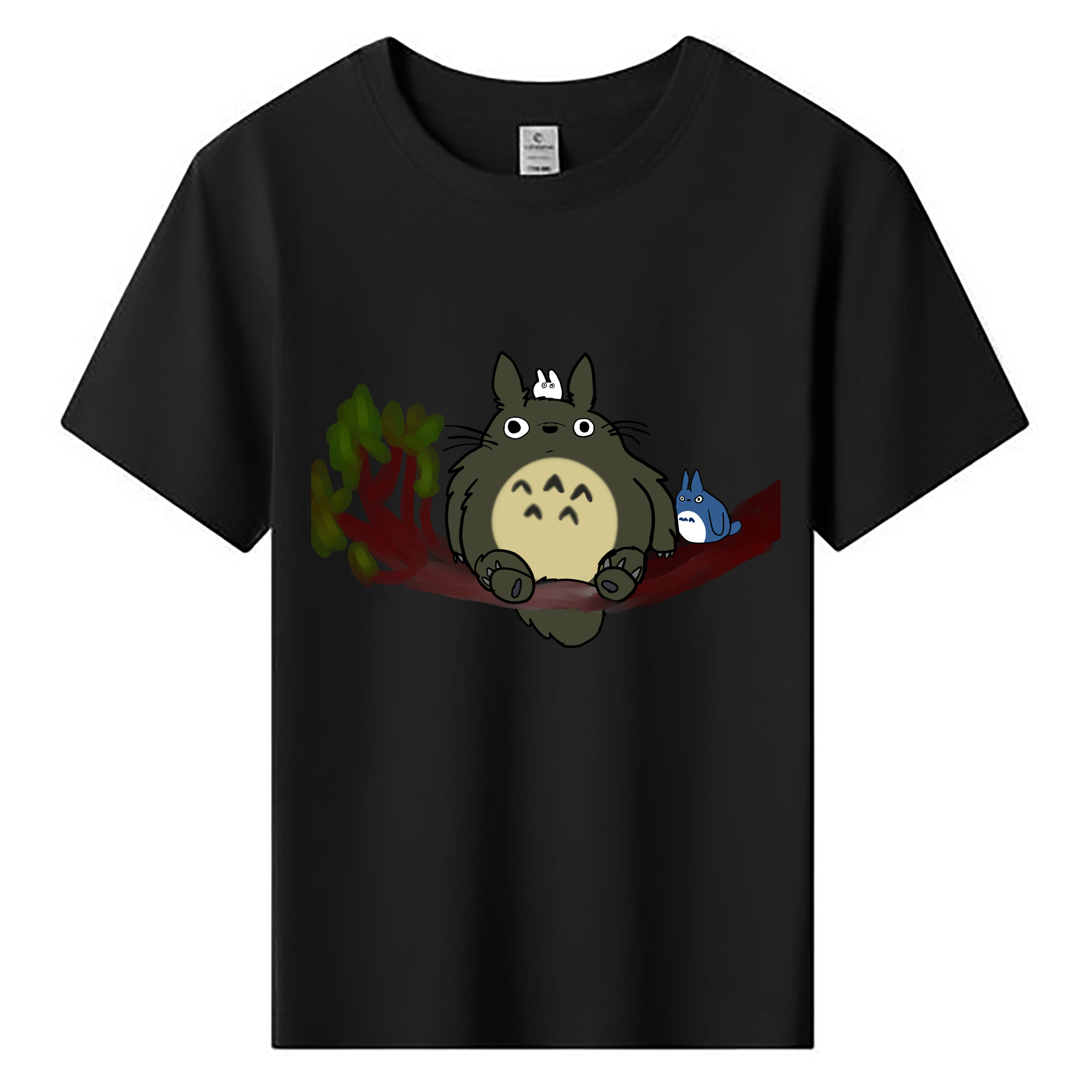 （画像用） となりのトトロ 草壁メイ 草壁サツキ My Neighbor Totoro Satsuki Kusakabe Mei Kusakabe 綿100％キッズTシャツ（フロントプリント）