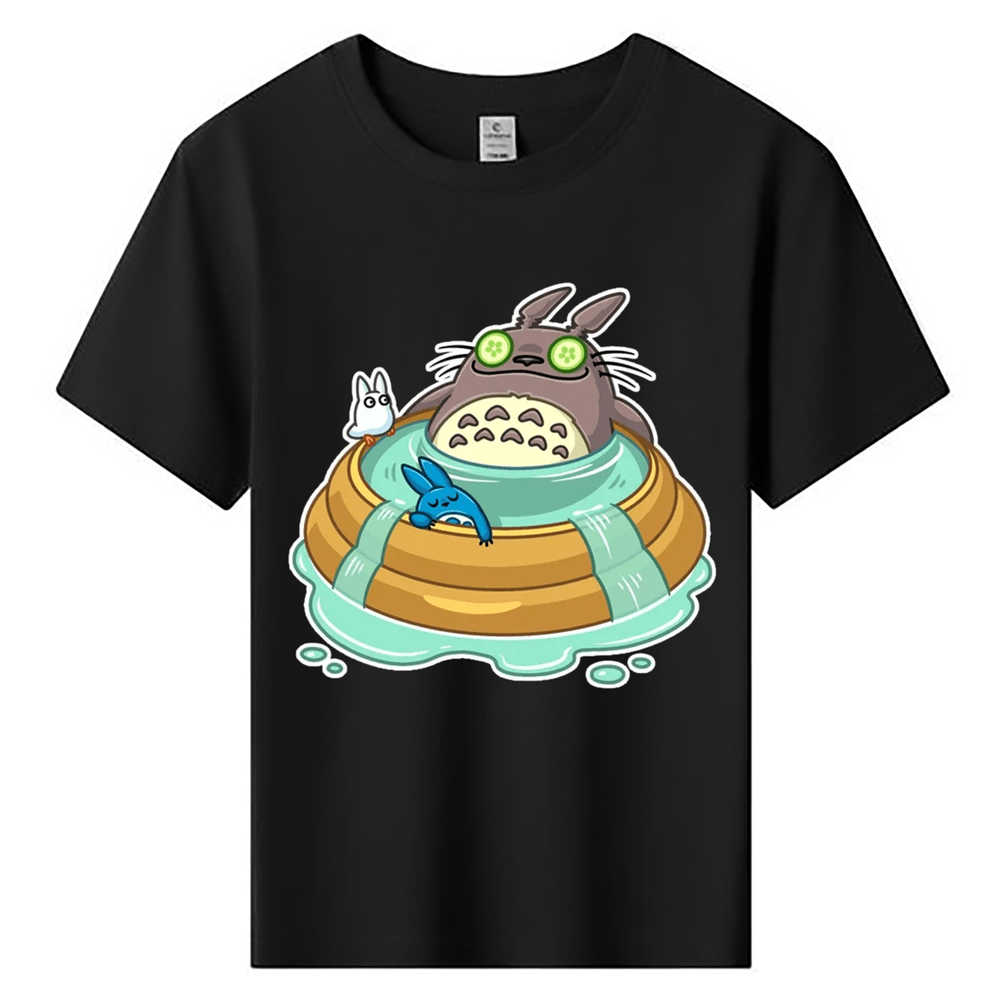 （画像用） となりのトトロ 草壁メイ 草壁サツキ My Neighbor Totoro Satsuki Kusakabe Mei Kusakabe 綿100％キッズTシャツ（フロントプリント）