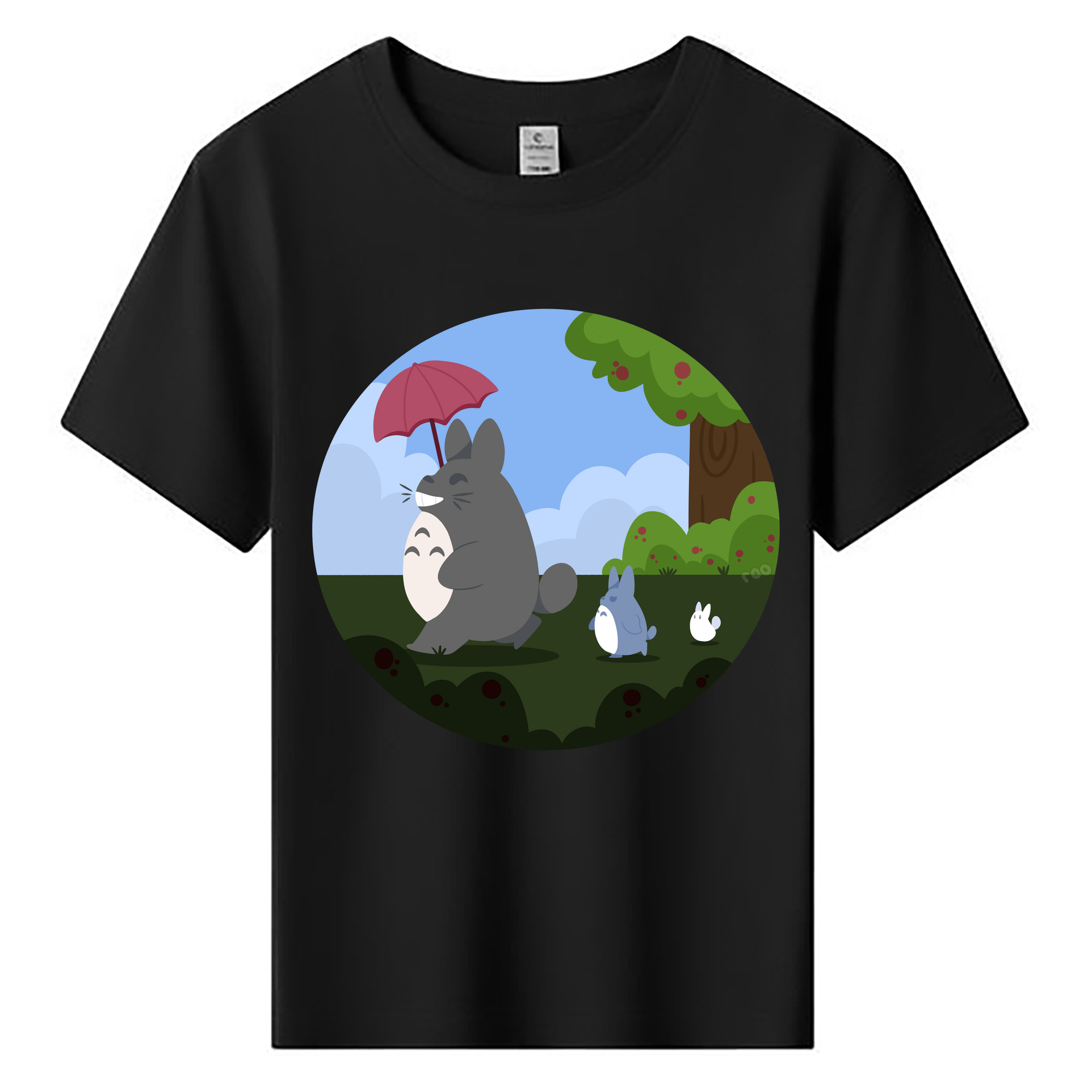 （画像用） となりのトトロ 草壁メイ 草壁サツキ My Neighbor Totoro Satsuki Kusakabe Mei Kusakabe 綿100％キッズTシャツ（フロントプリント）