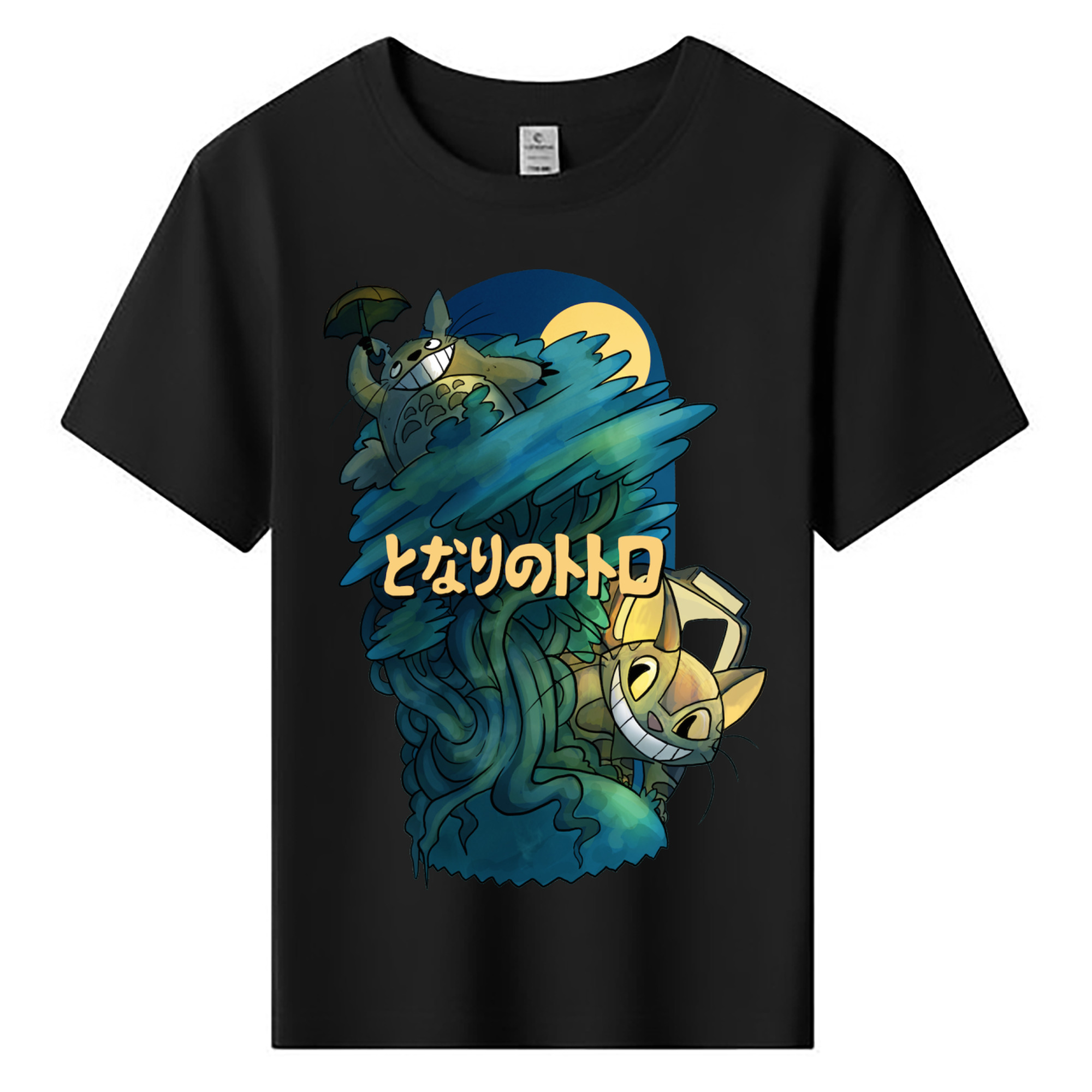 （画像用） となりのトトロ 草壁メイ 草壁サツキ My Neighbor Totoro Satsuki Kusakabe Mei Kusakabe 綿100％キッズTシャツ（フロントプリント）